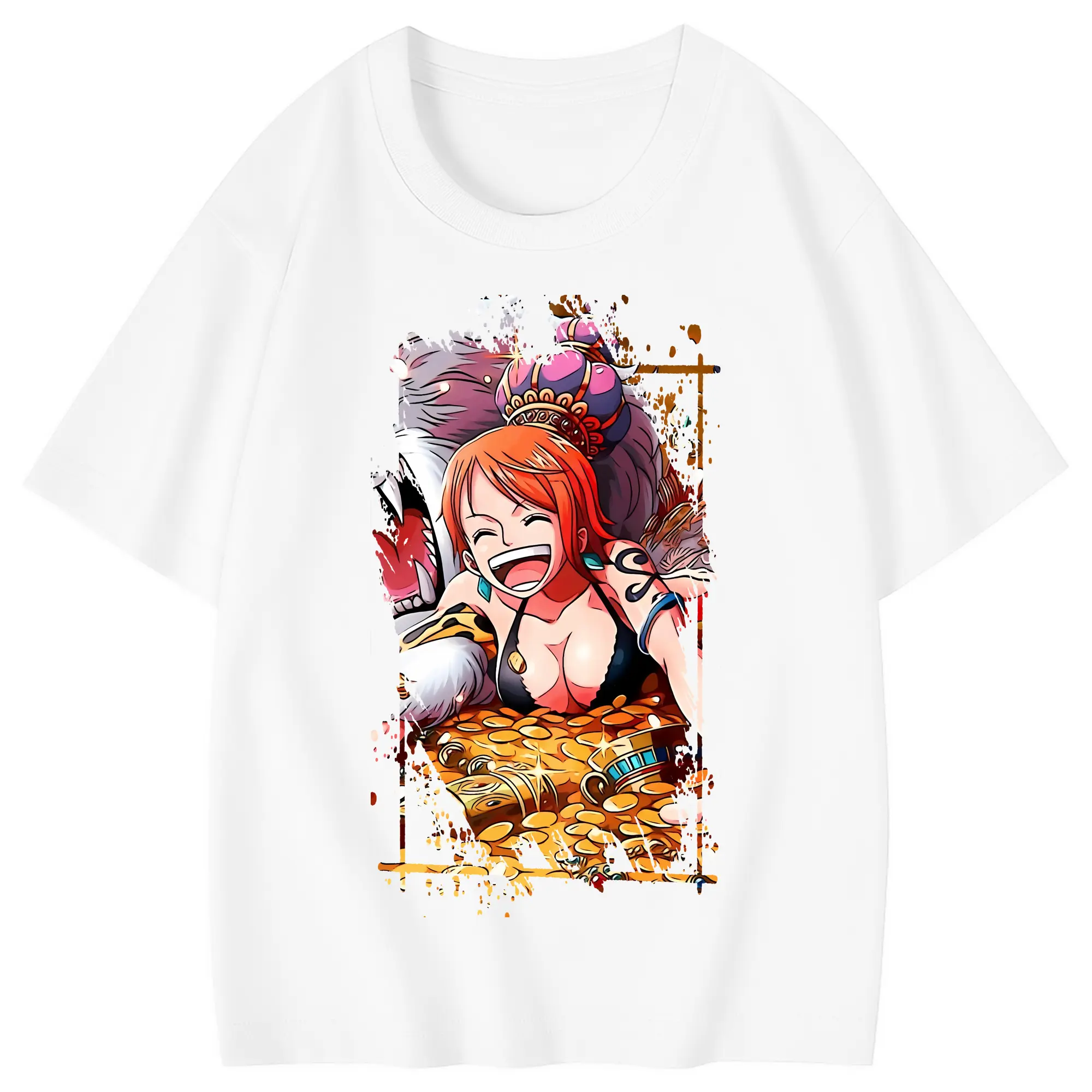 ワンピース グッズ ナミ - 綿100％ キッズTシャツ ・ フロントプリント ・ 快適 通気性 ・ スポーツ カジュアル 散歩用