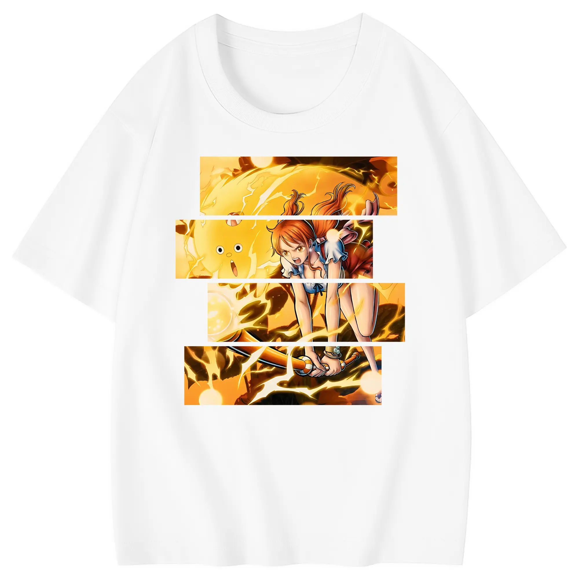 ワンピース グッズ ナミ - 綿100％ キッズTシャツ ・ フロントプリント ・ 快適 通気性 ・ スポーツ カジュアル 散歩用