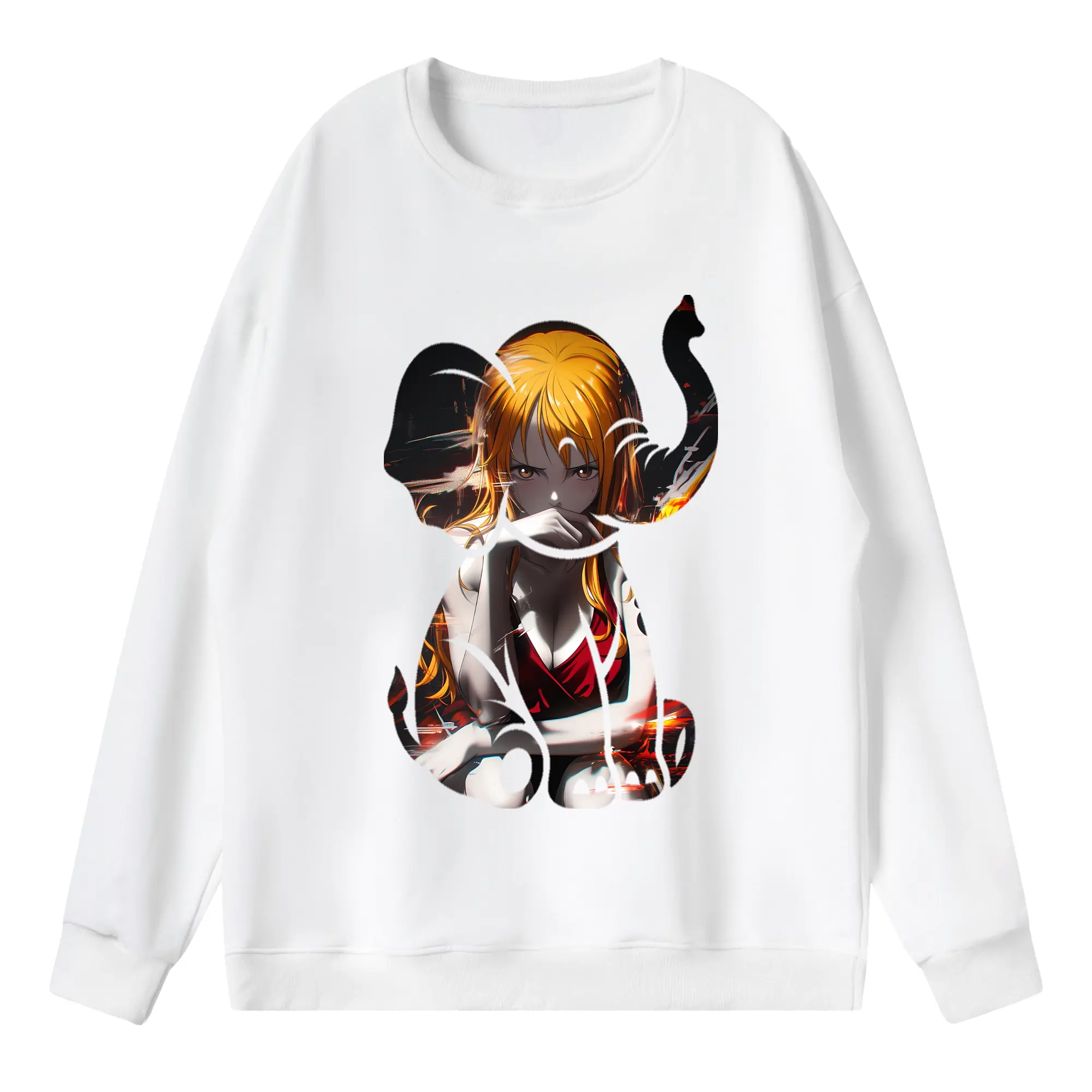 ワンピース グッズ ナミ - 薄手 クルーネック スウェット 裏毛260g · ポリエステル 春秋向け カジュアル 男女兼用 · トレーナー デイリー スポーツ 散歩に最適