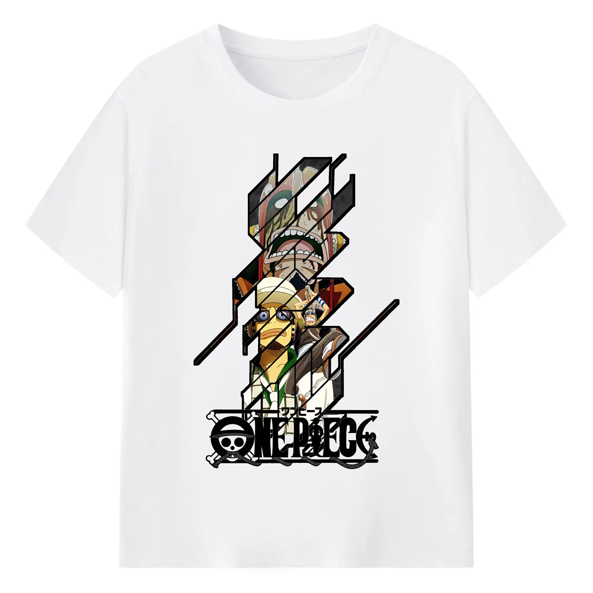 ワンピース グッズ ウソップ - 綿100％ 半袖Tシャツ ・ フロントプリント ・ 快適 通気性 ・ 日常使い 散歩 スポーツ用