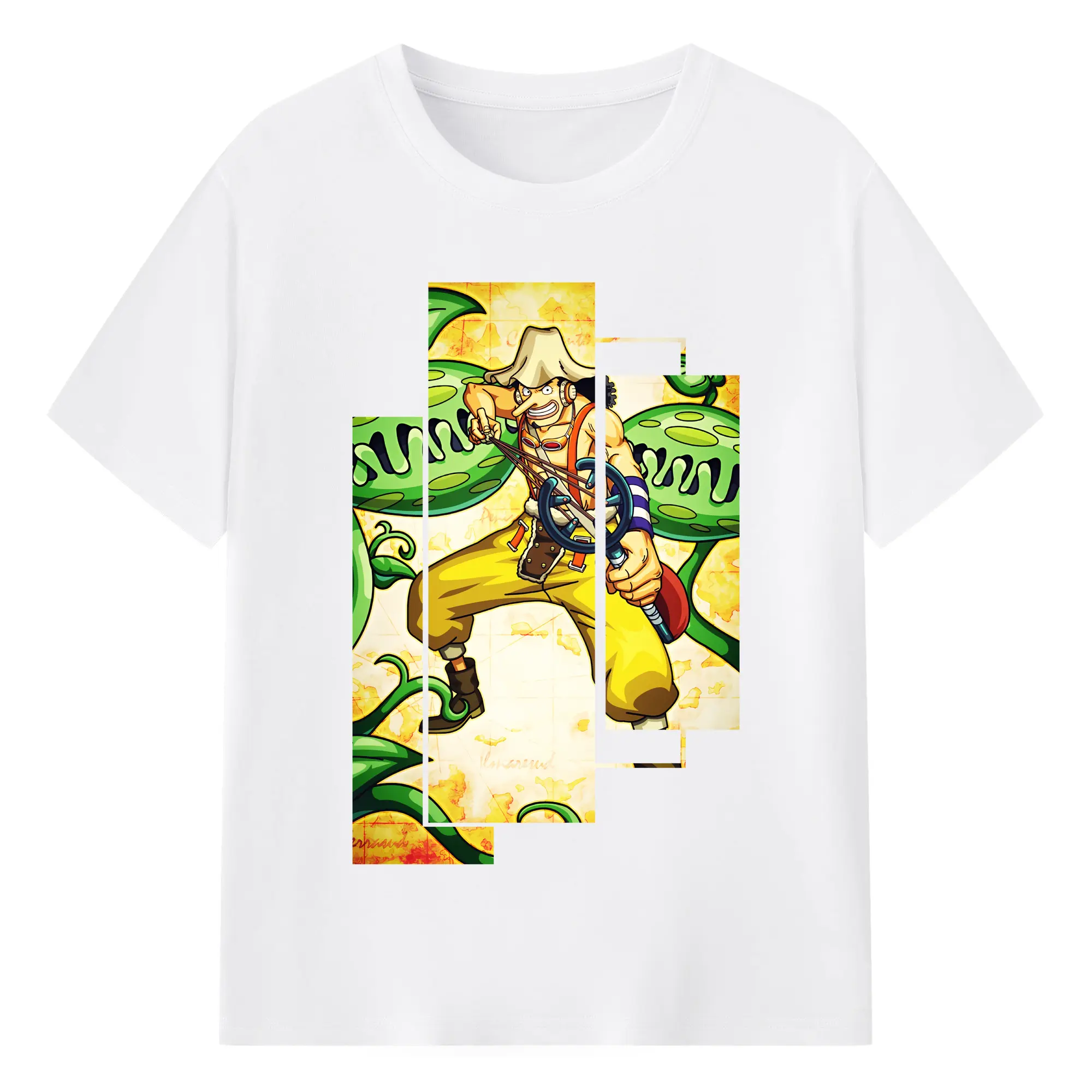 ワンピース グッズ ウソップ - 綿100％ 半袖Tシャツ ・ フロントプリント ・ 快適 通気性 ・ 日常使い 散歩 スポーツ用