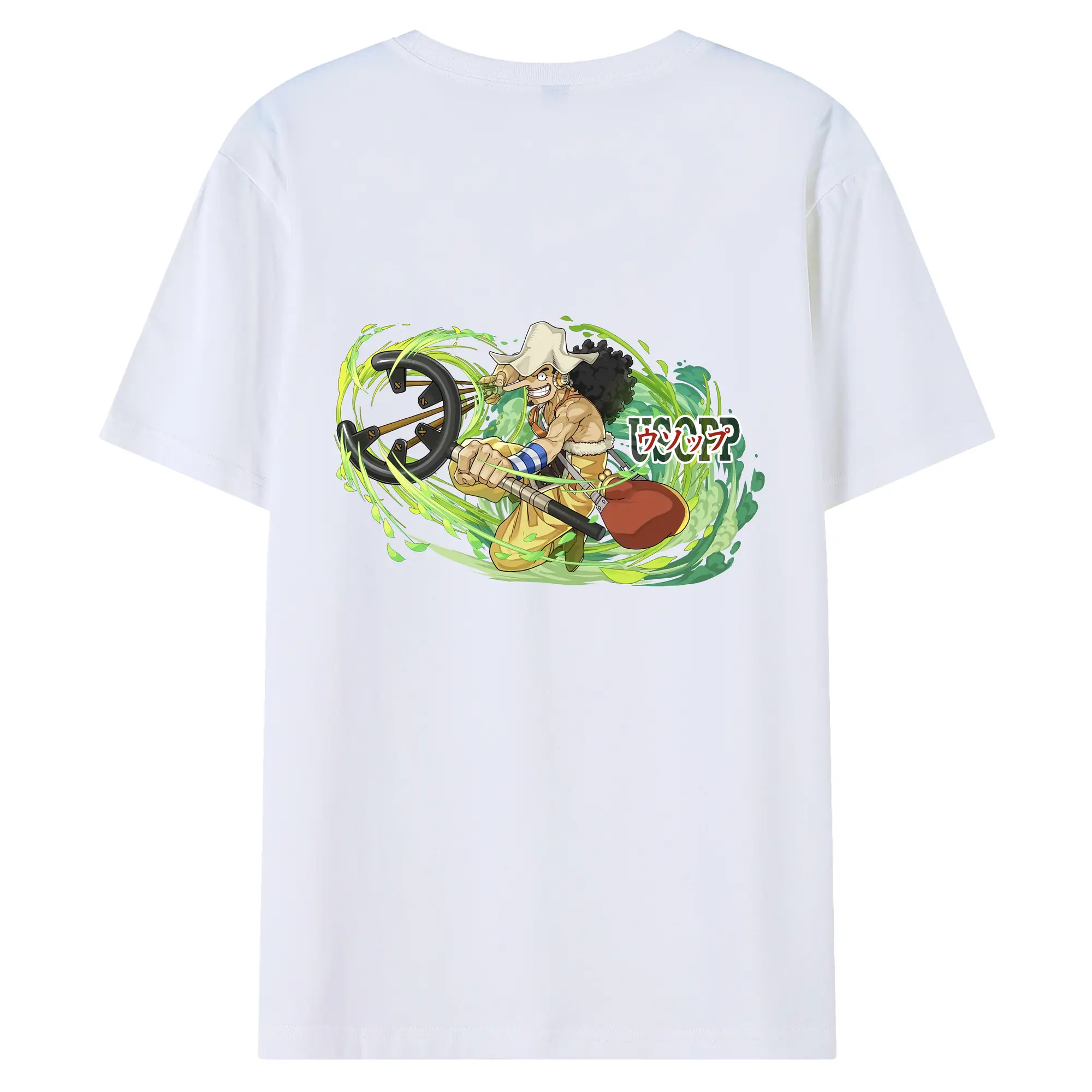 ワンピース グッズ ウソップ - 綿100％ 半袖Tシャツ ・ バックプリント ・ 快適 通気性 ・ 日常使い 散歩 スポーツ用