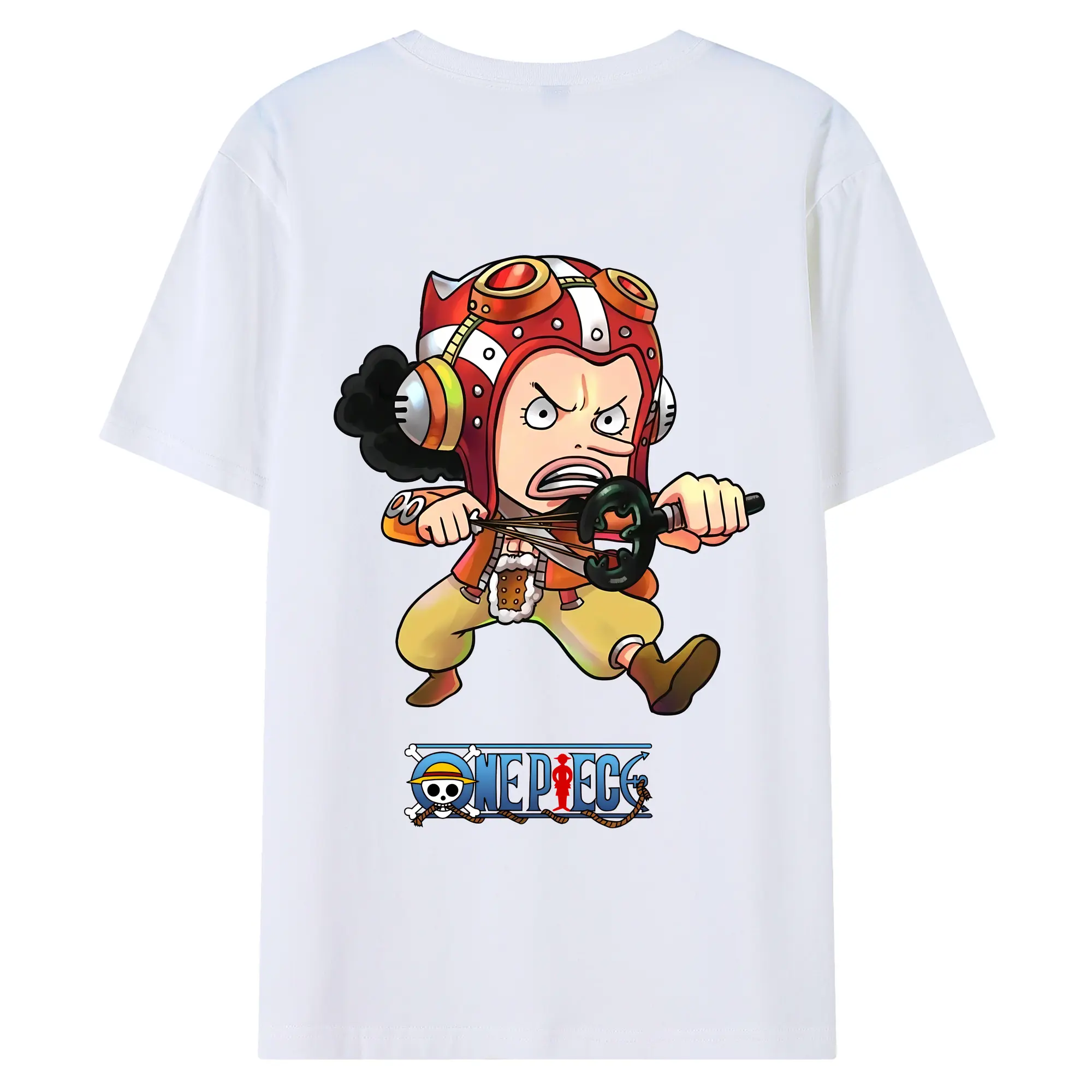 ワンピース グッズ ウソップ - 綿100％ 半袖Tシャツ ・ バックプリント ・ 快適 通気性 ・ 日常使い 散歩 スポーツ用
