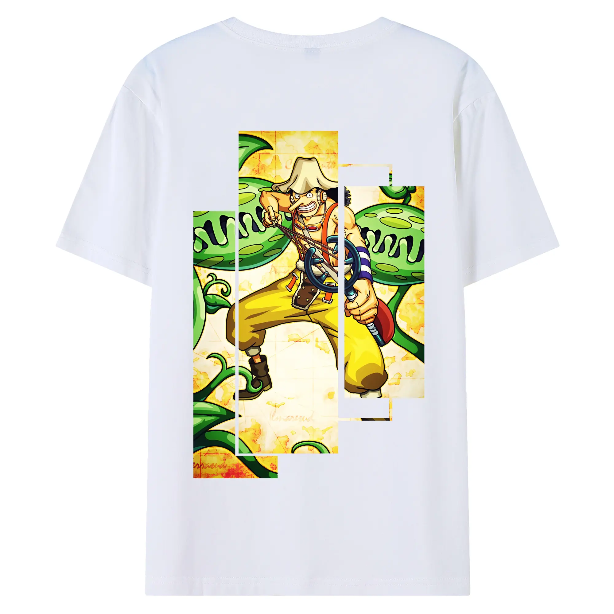 ワンピース グッズ ウソップ - 綿100％ 半袖Tシャツ ・ バックプリント ・ 快適 通気性 ・ 日常使い 散歩 スポーツ用