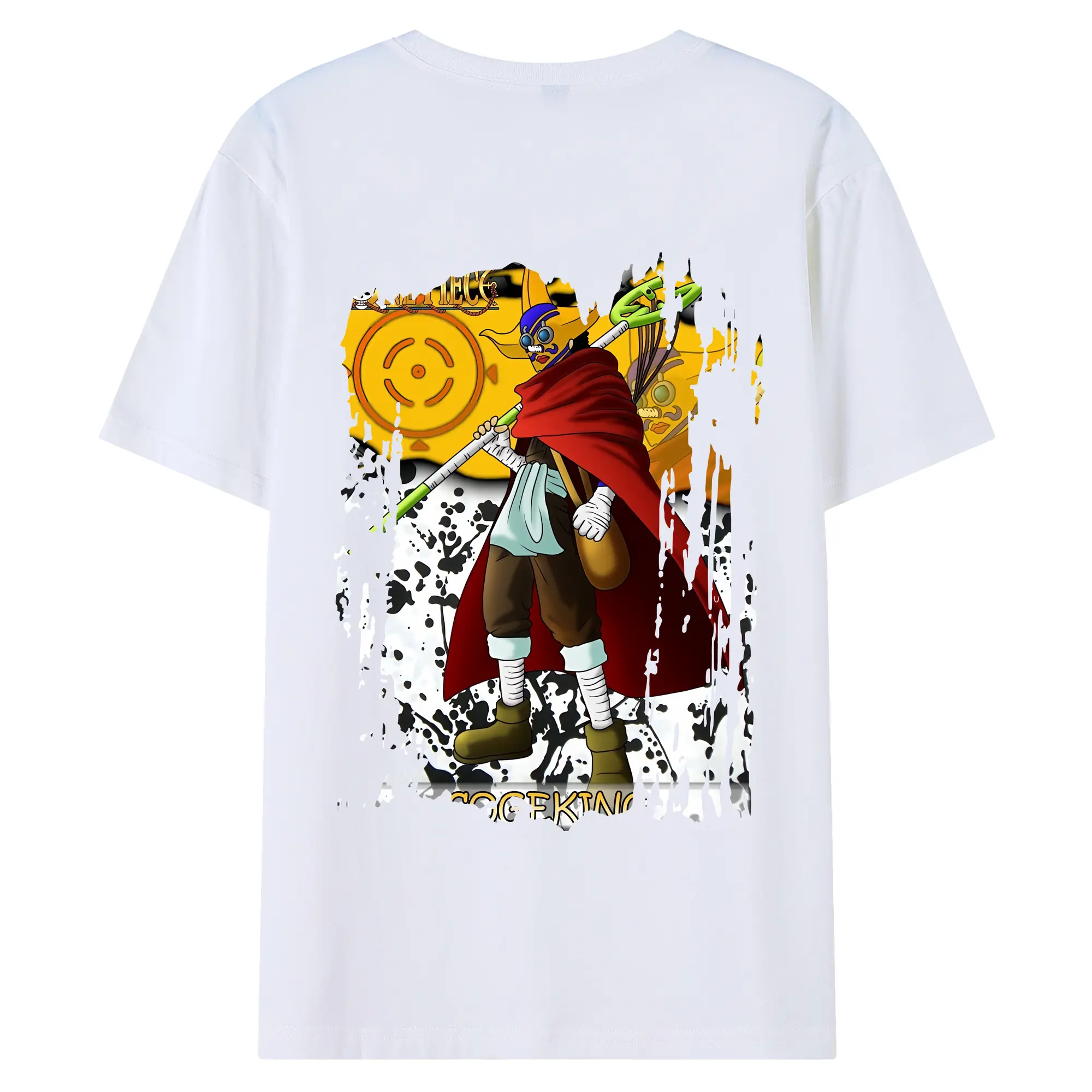 ワンピース グッズ ウソップ - 綿100％ 半袖Tシャツ ・ バックプリント ・ 快適 通気性 ・ 日常使い 散歩 スポーツ用