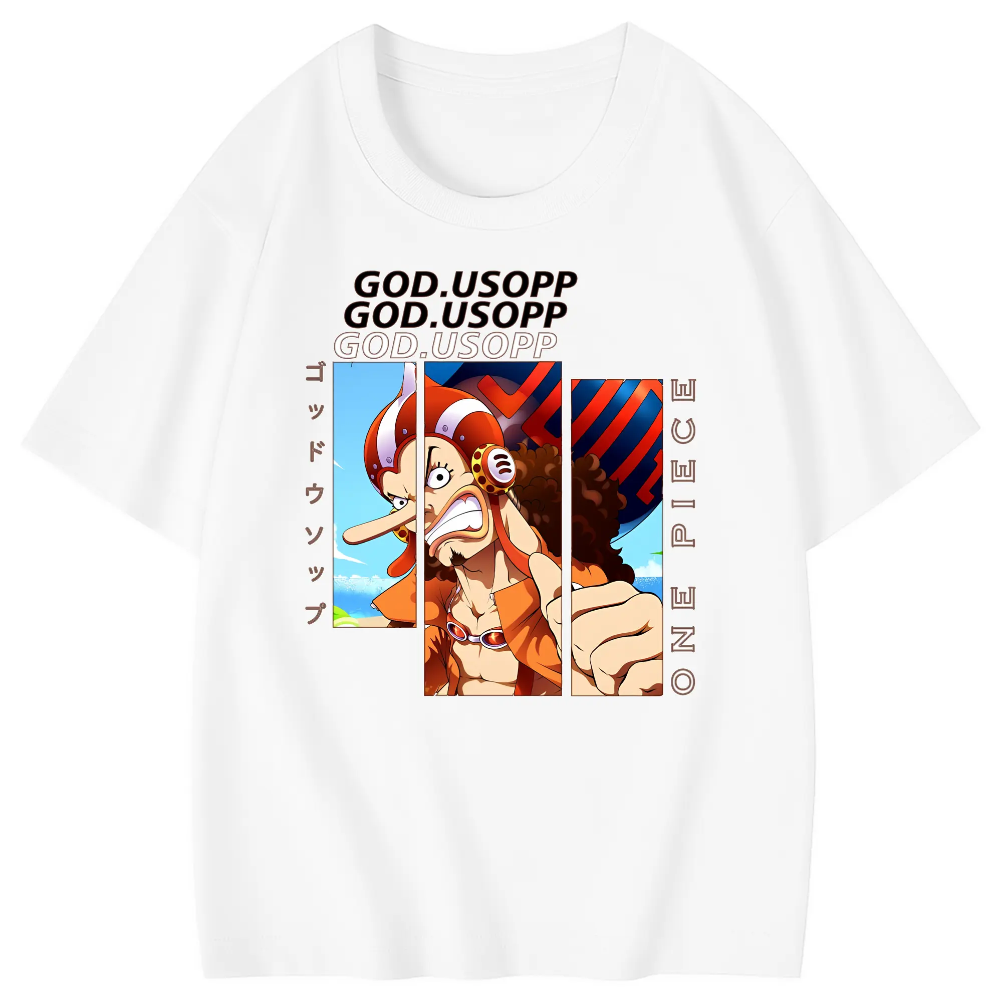 ワンピース グッズ ウソップ - 綿100％ キッズTシャツ ・ フロントプリント ・ 快適 通気性 ・ スポーツ カジュアル 散歩用