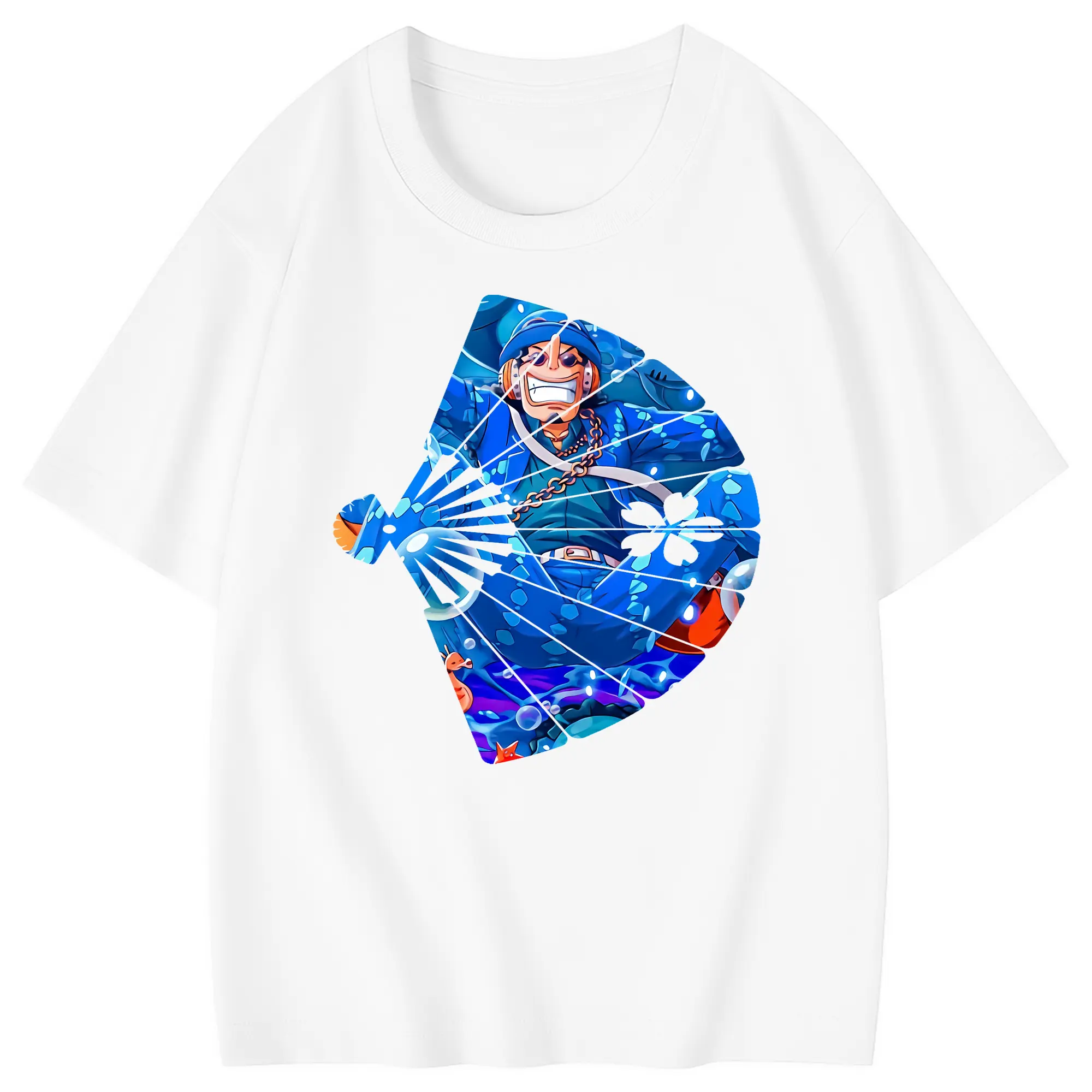 ワンピース グッズ ウソップ - 綿100％ キッズTシャツ ・ フロントプリント ・ 快適 通気性 ・ スポーツ カジュアル 散歩用