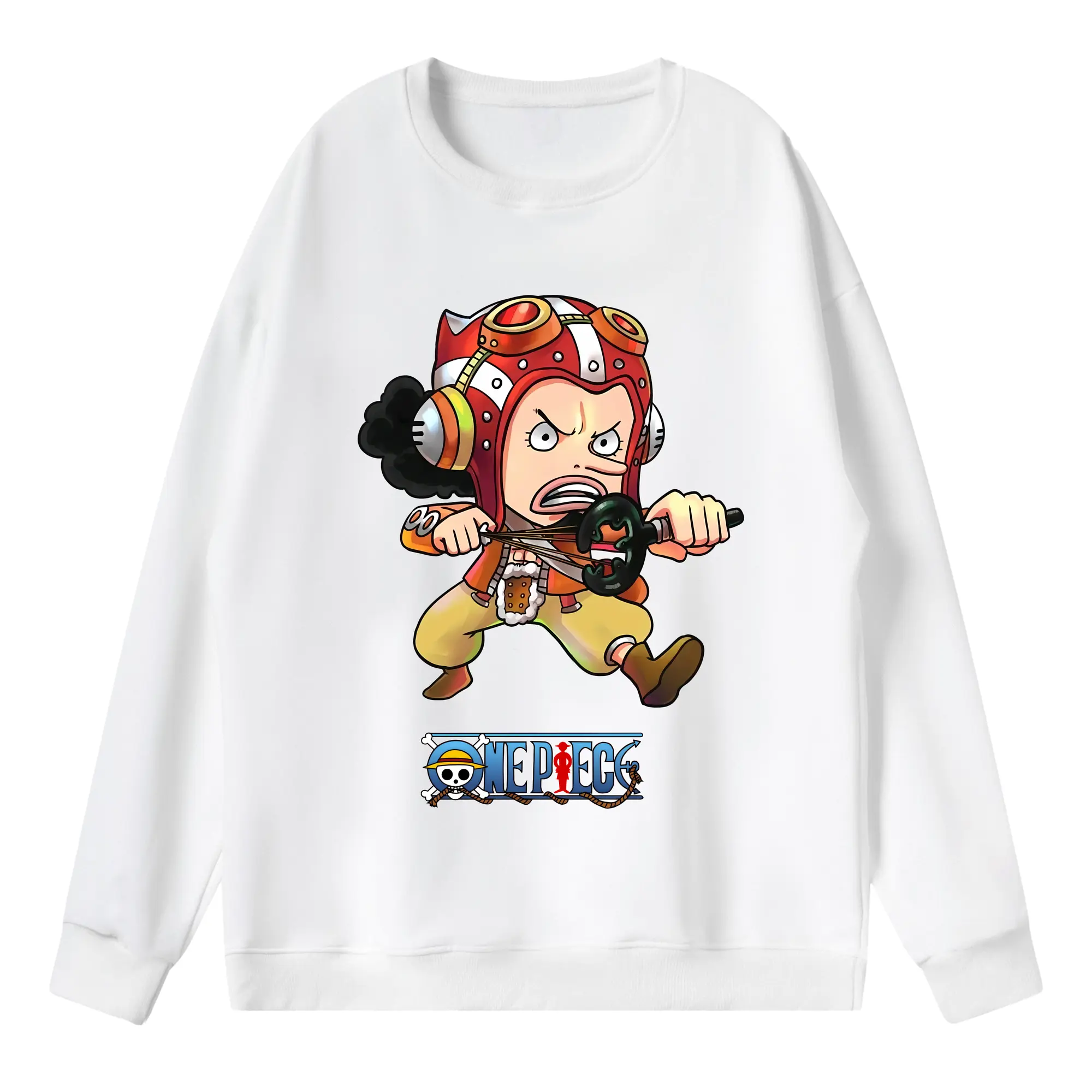 ワンピース グッズ ウソップ - 薄手 クルーネック スウェット 裏毛260g · ポリエステル 春秋向け カジュアル 男女兼用 · トレーナー デイリー スポーツ 散歩に最適