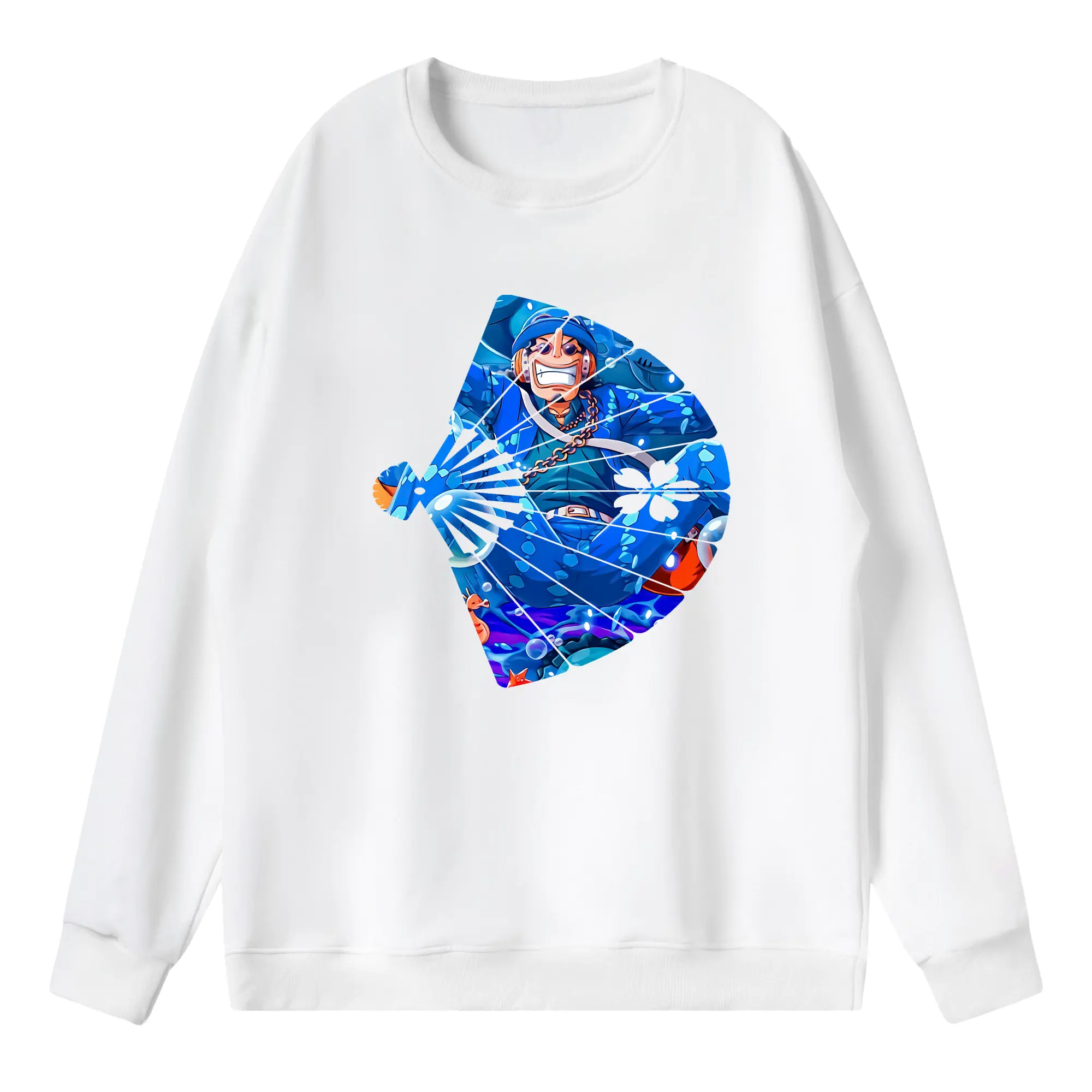 ワンピース グッズ ウソップ - 薄手 クルーネック スウェット 裏毛260g · ポリエステル 春秋向け カジュアル 男女兼用 · トレーナー デイリー スポーツ 散歩に最適