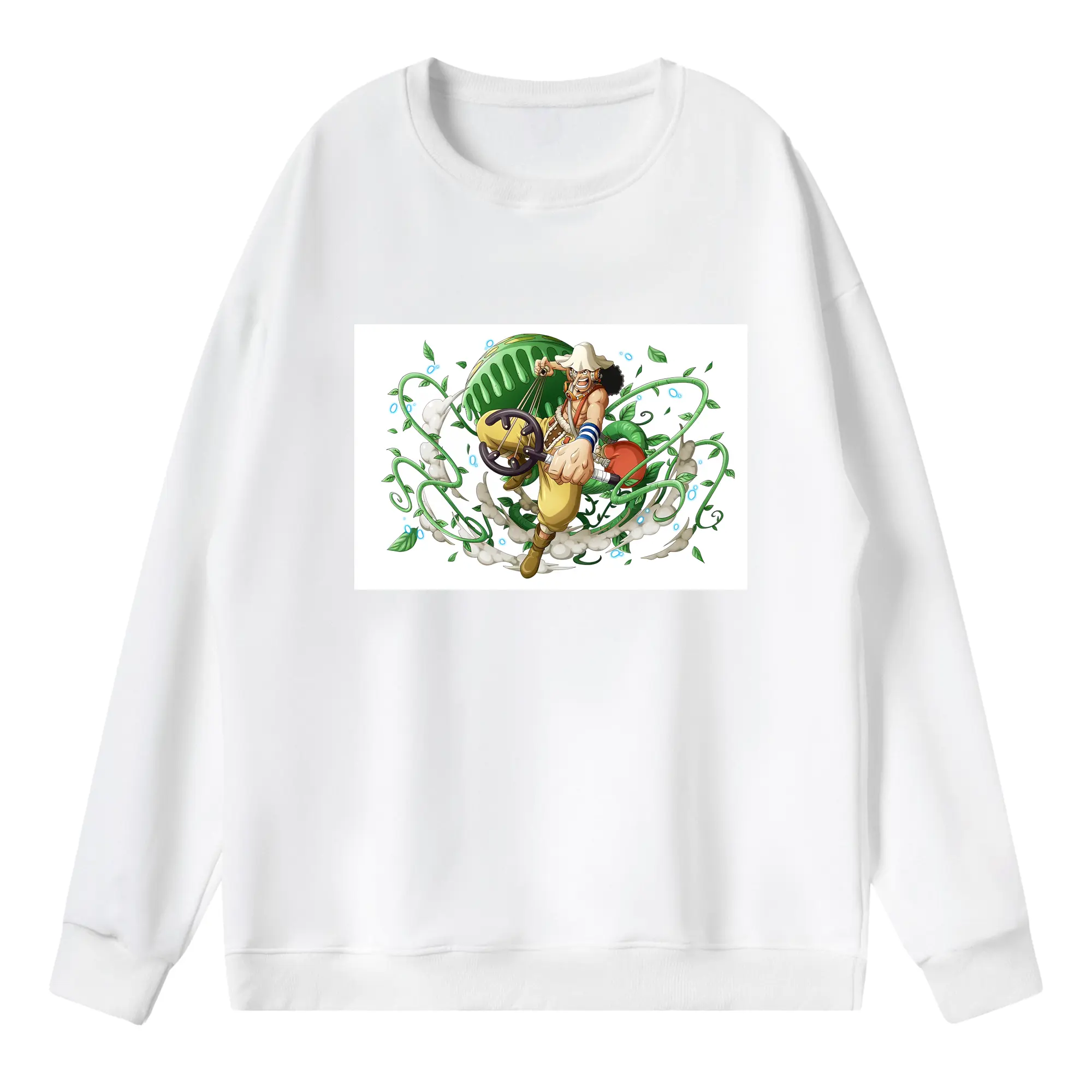 ワンピース グッズ ウソップ - 薄手 クルーネック スウェット 裏毛260g · ポリエステル 春秋向け カジュアル 男女兼用 · トレーナー デイリー スポーツ 散歩に最適