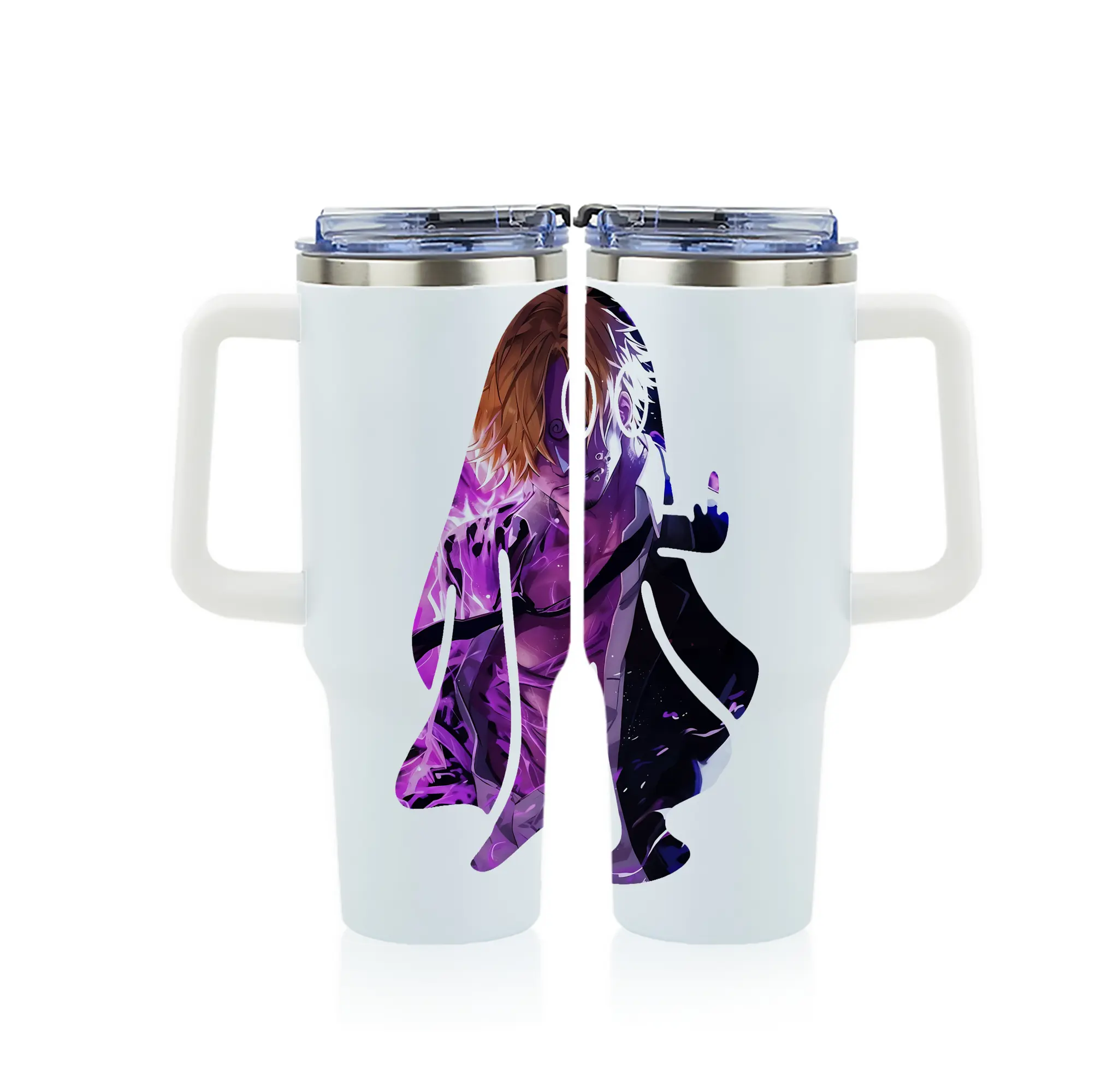 ワンピース グッズ ヴィンスモーク・サンジ - 1200mL フルプリント車用タンブラー ・ 304ステンレス 内側 ・ 201ステンレス 外側 ・ 保温 保冷 ・ 通勤 ドライブ アウトドア用