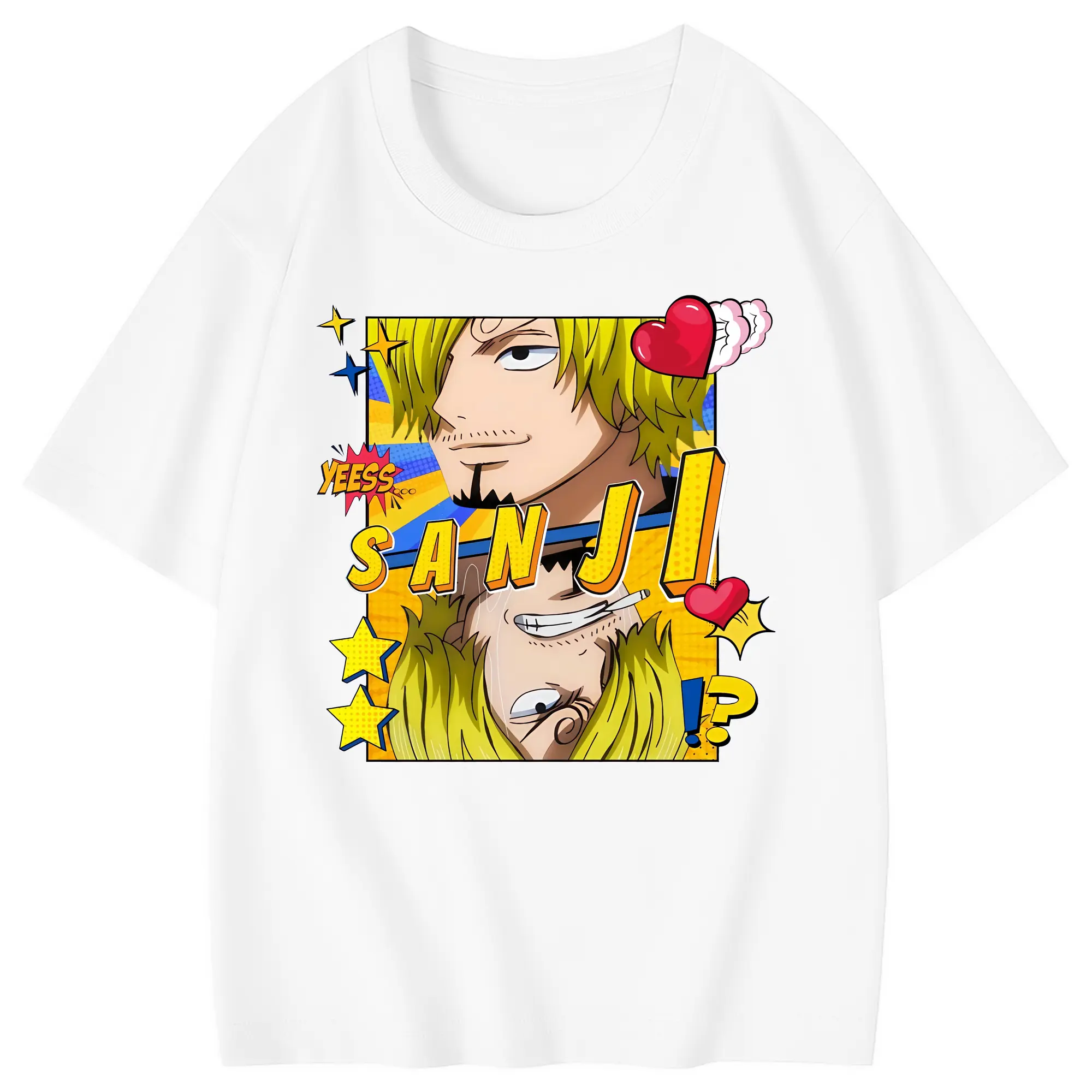 ワンピース グッズ ヴィンスモーク・サンジ - 綿100％ キッズTシャツ ・ フロントプリント ・ 快適 通気性 ・ スポーツ カジュアル 散歩用