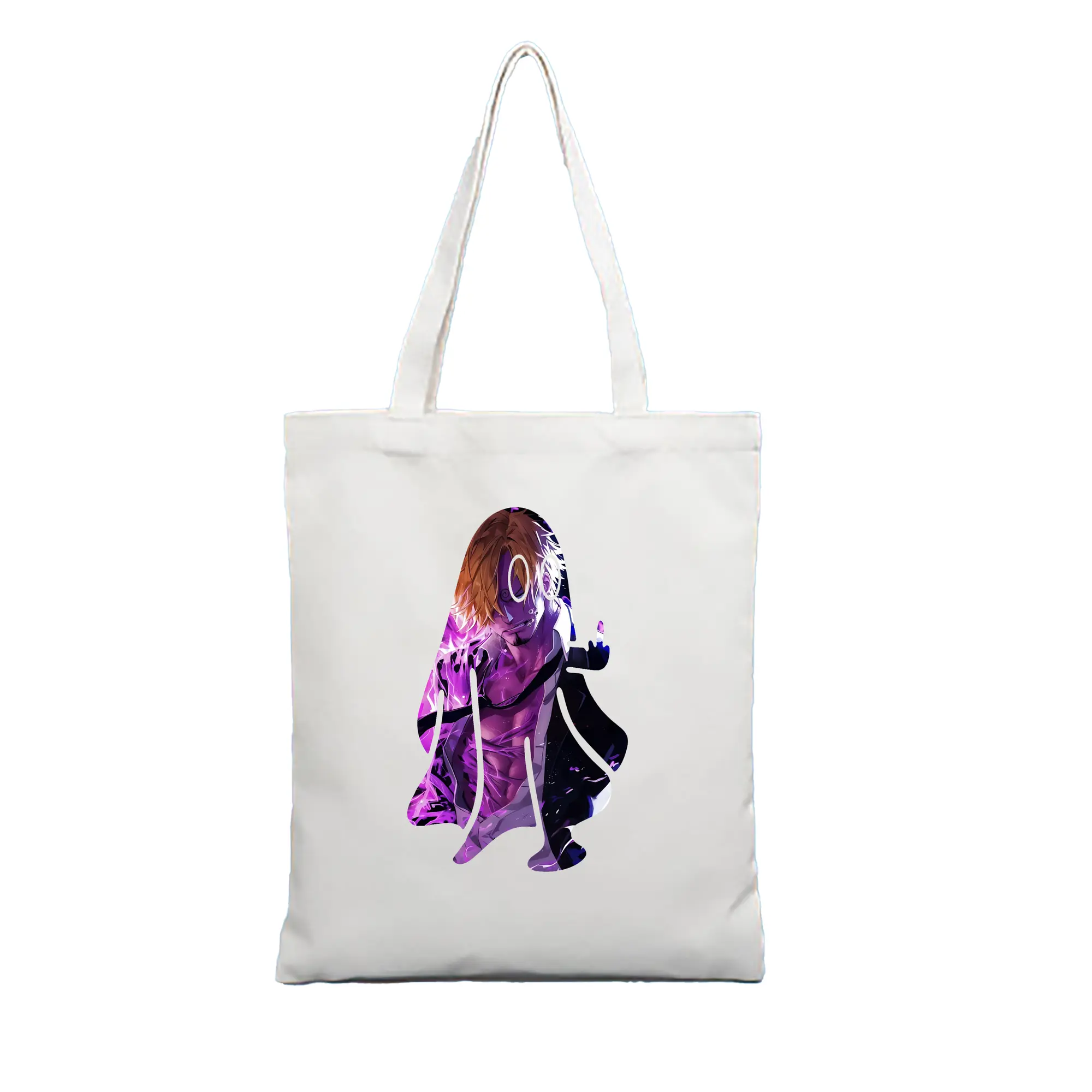 ワンピース グッズ ヴィンスモーク・サンジ - 縦型キャンバス手提げバッグ（トートバッグ） ・ キャンバス素材 ・ ショッピング用 ・ 軽量 丈夫 お手入れ簡単