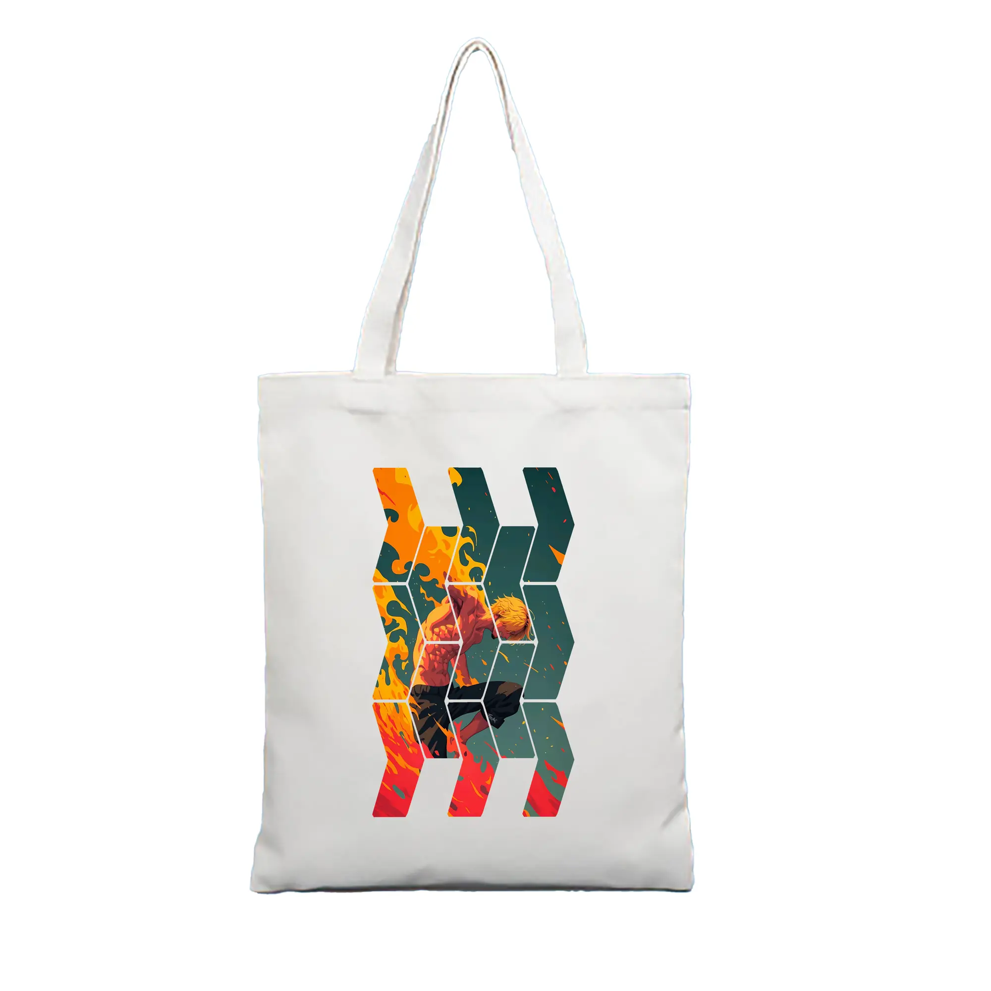 ワンピース グッズ ヴィンスモーク・サンジ - 縦型キャンバス手提げバッグ（トートバッグ） ・ キャンバス素材 ・ ショッピング用 ・ 軽量 丈夫 お手入れ簡単