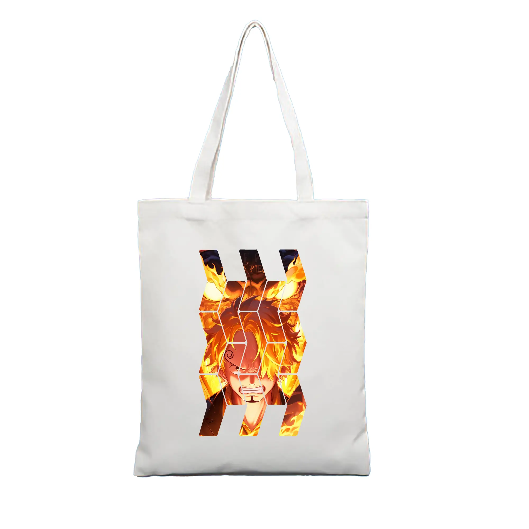 ワンピース グッズ ヴィンスモーク・サンジ - 縦型キャンバス手提げバッグ（トートバッグ） ・ キャンバス素材 ・ ショッピング用 ・ 軽量 丈夫 お手入れ簡単