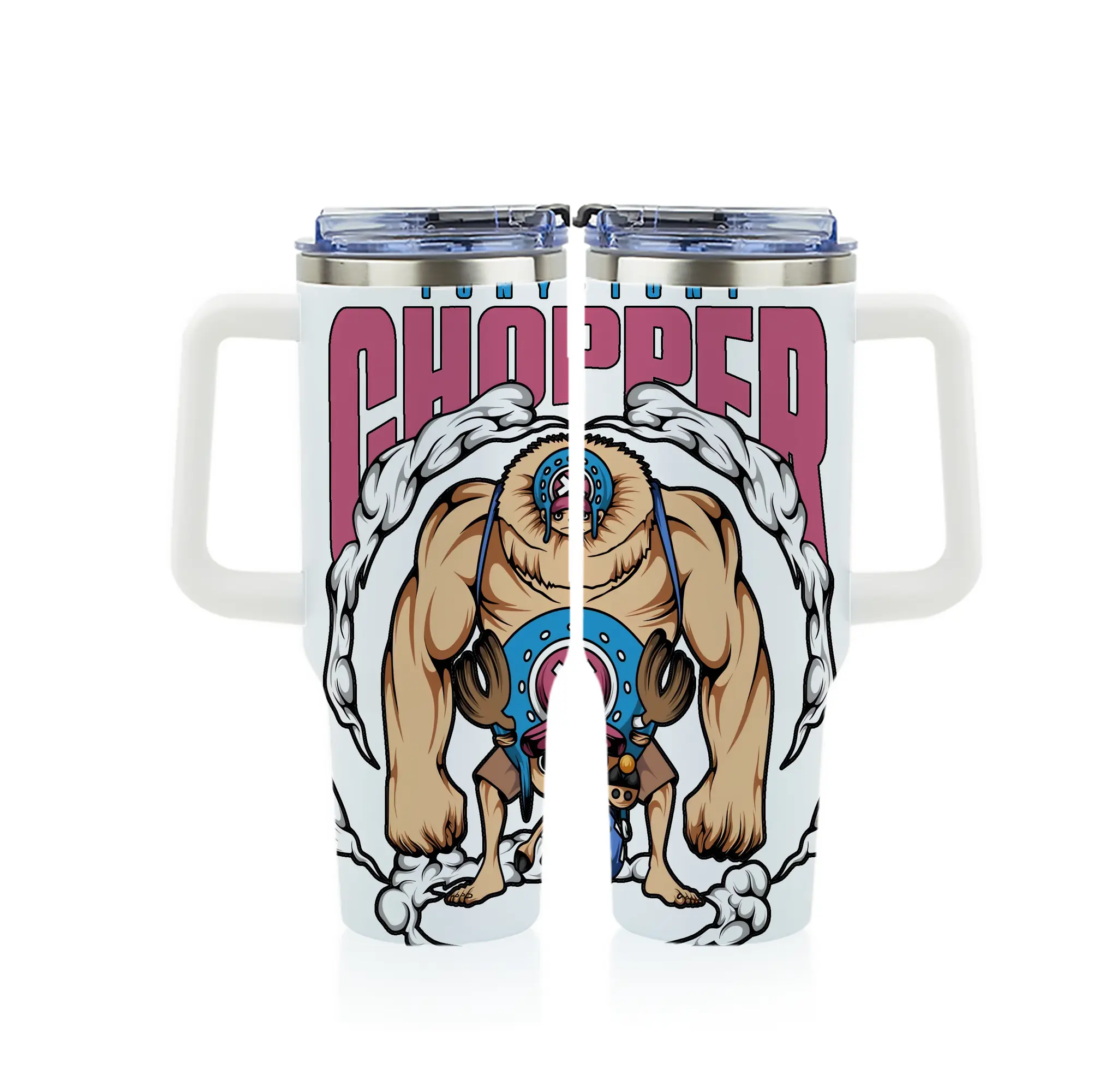 ワンピース グッズ トニートニー・チョッパー - 1200mL フルプリント車用タンブラー ・ 304ステンレス 内側 ・ 201ステンレス 外側 ・ 保温 保冷 ・ 通勤 ドライブ アウトドア用