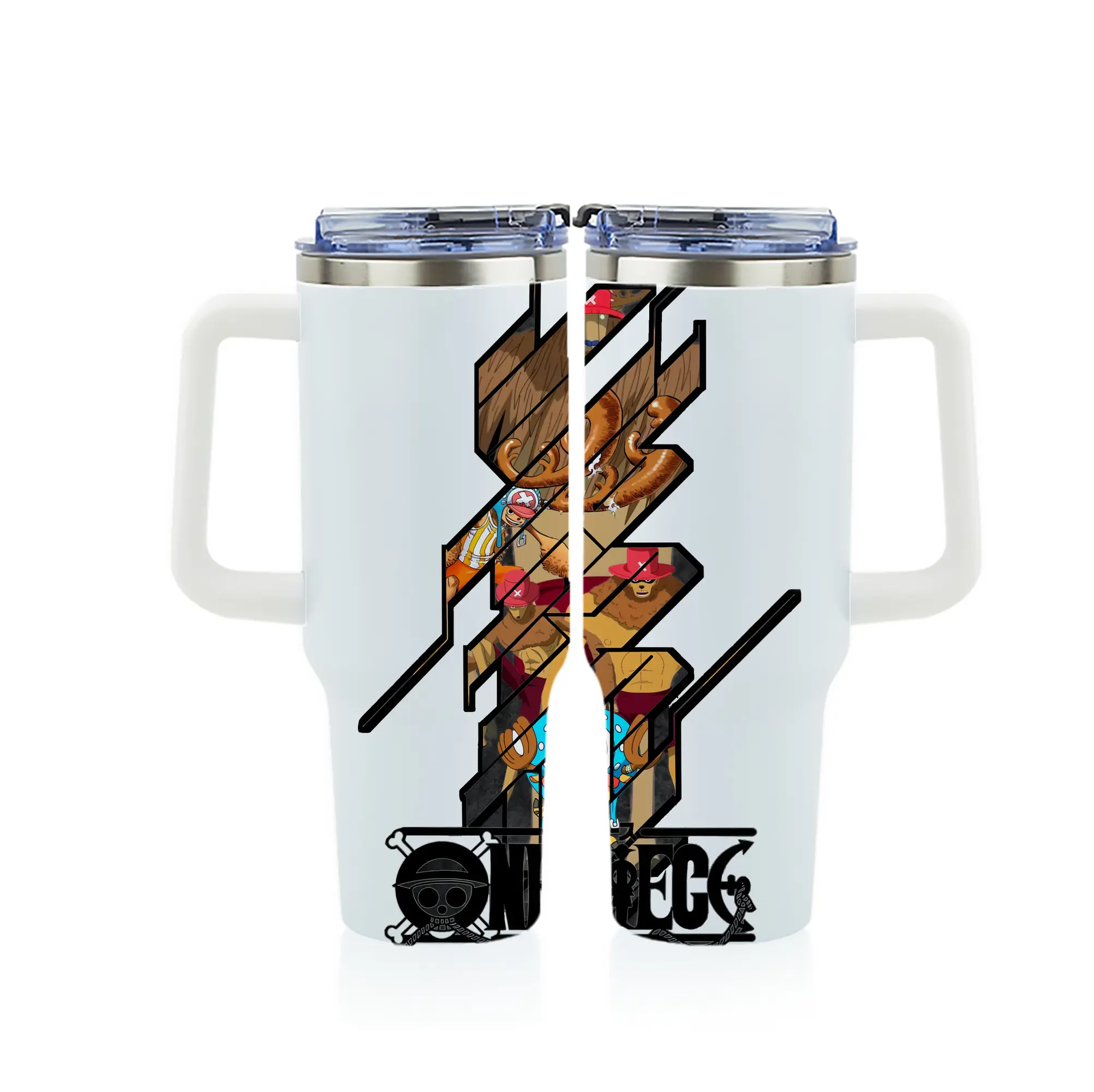 ワンピース グッズ トニートニー・チョッパー - 1200mL フルプリント車用タンブラー ・ 304ステンレス 内側 ・ 201ステンレス 外側 ・ 保温 保冷 ・ 通勤 ドライブ アウトドア用