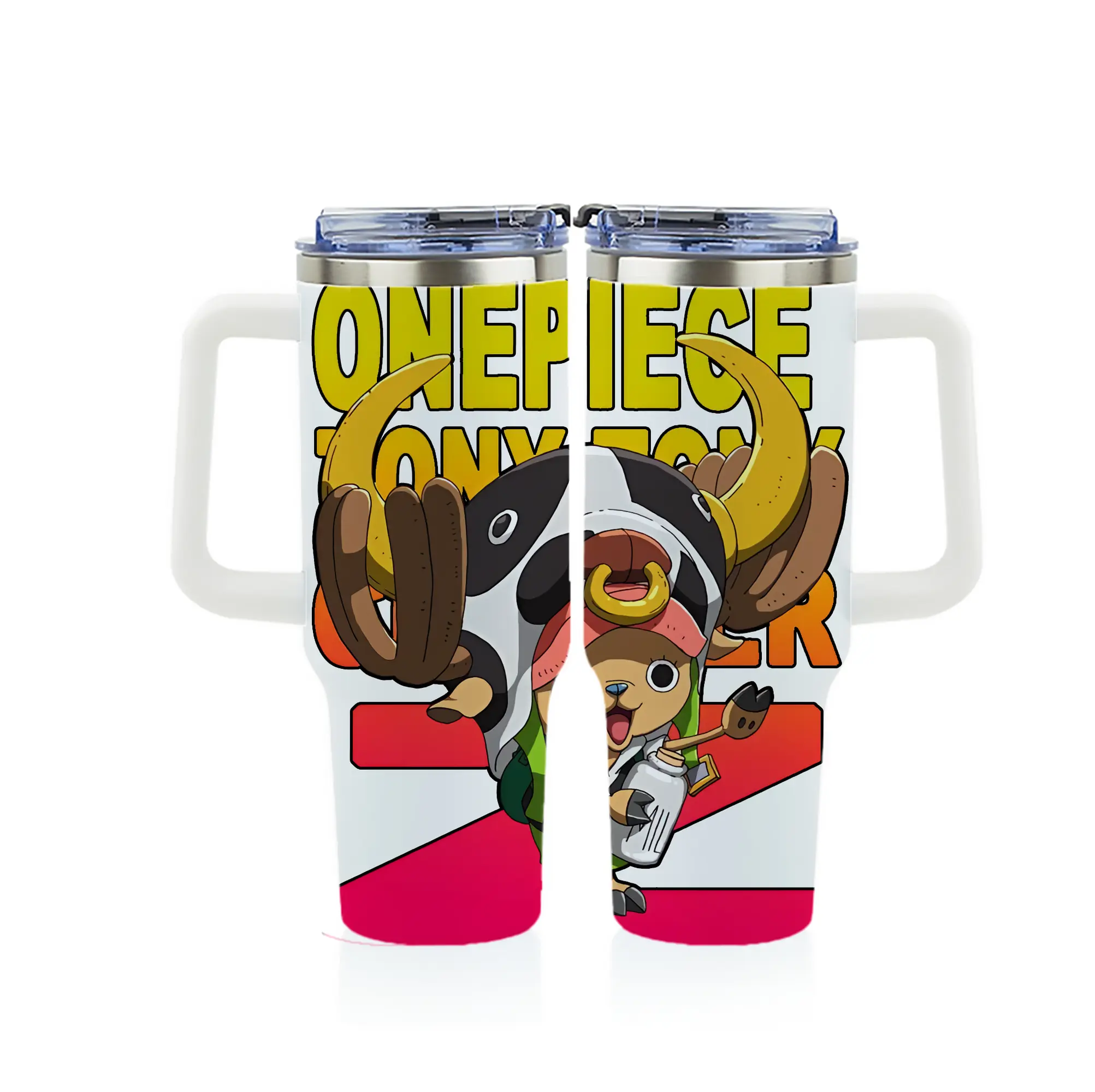 ワンピース グッズ トニートニー・チョッパー - 1200mL フルプリント車用タンブラー ・ 304ステンレス 内側 ・ 201ステンレス 外側 ・ 保温 保冷 ・ 通勤 ドライブ アウトドア用