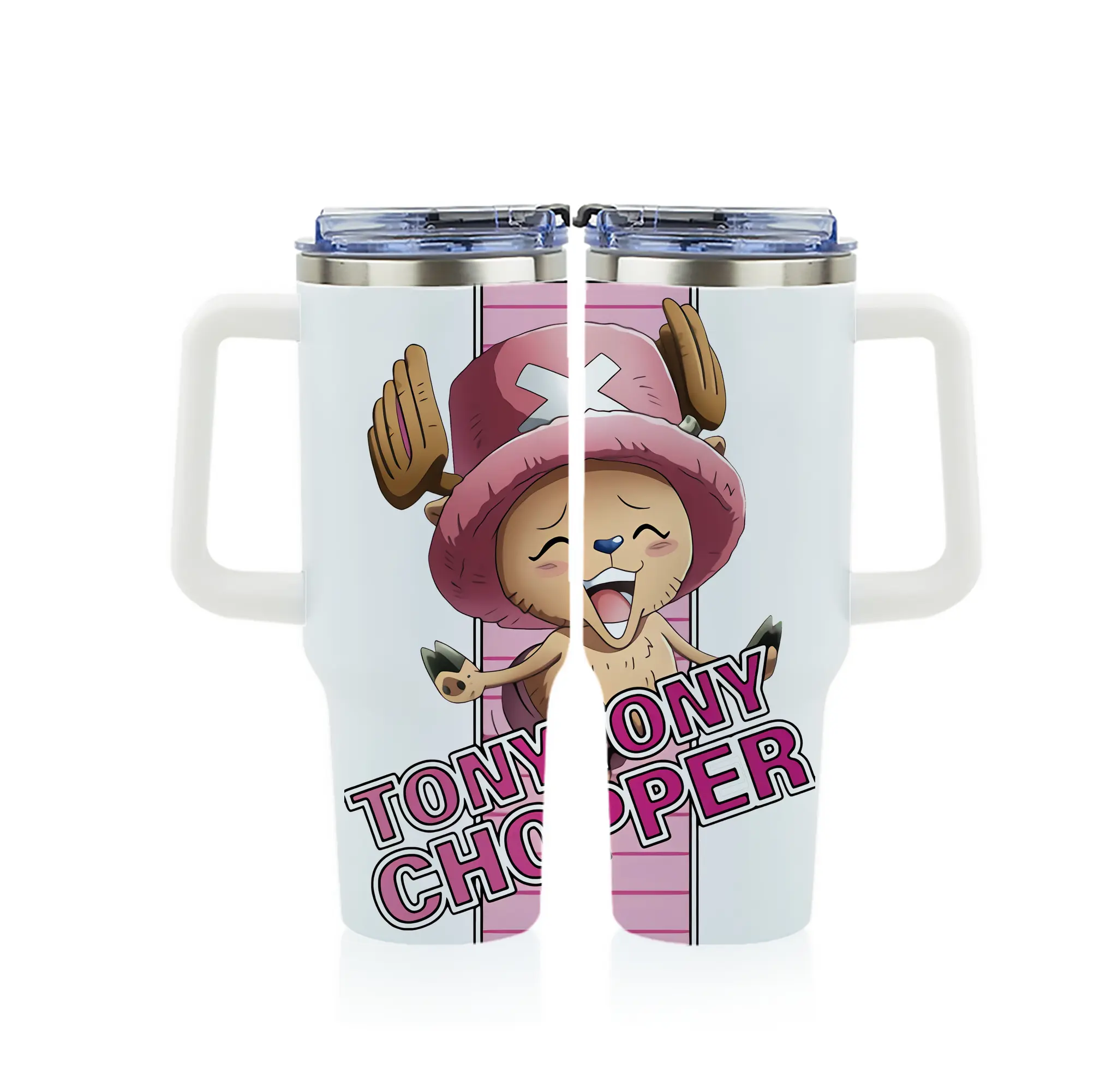 ワンピース グッズ トニートニー・チョッパー - 1200mL フルプリント車用タンブラー ・ 304ステンレス 内側 ・ 201ステンレス 外側 ・ 保温 保冷 ・ 通勤 ドライブ アウトドア用