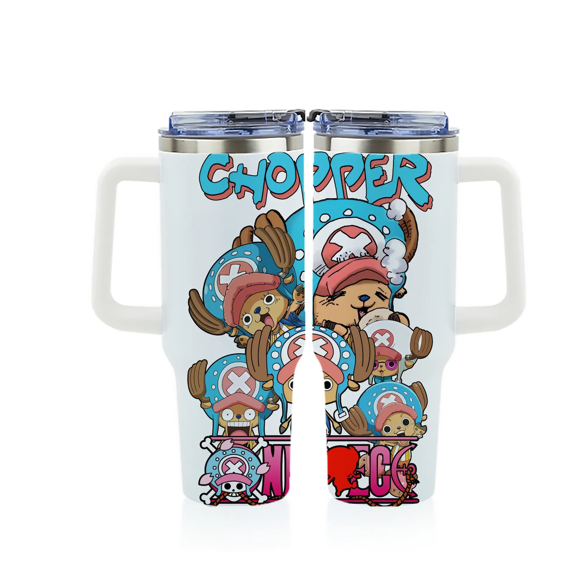 ワンピース グッズ トニートニー・チョッパー - 1200mL フルプリント車用タンブラー ・ 304ステンレス 内側 ・ 201ステンレス 外側 ・ 保温 保冷 ・ 通勤 ドライブ アウトドア用