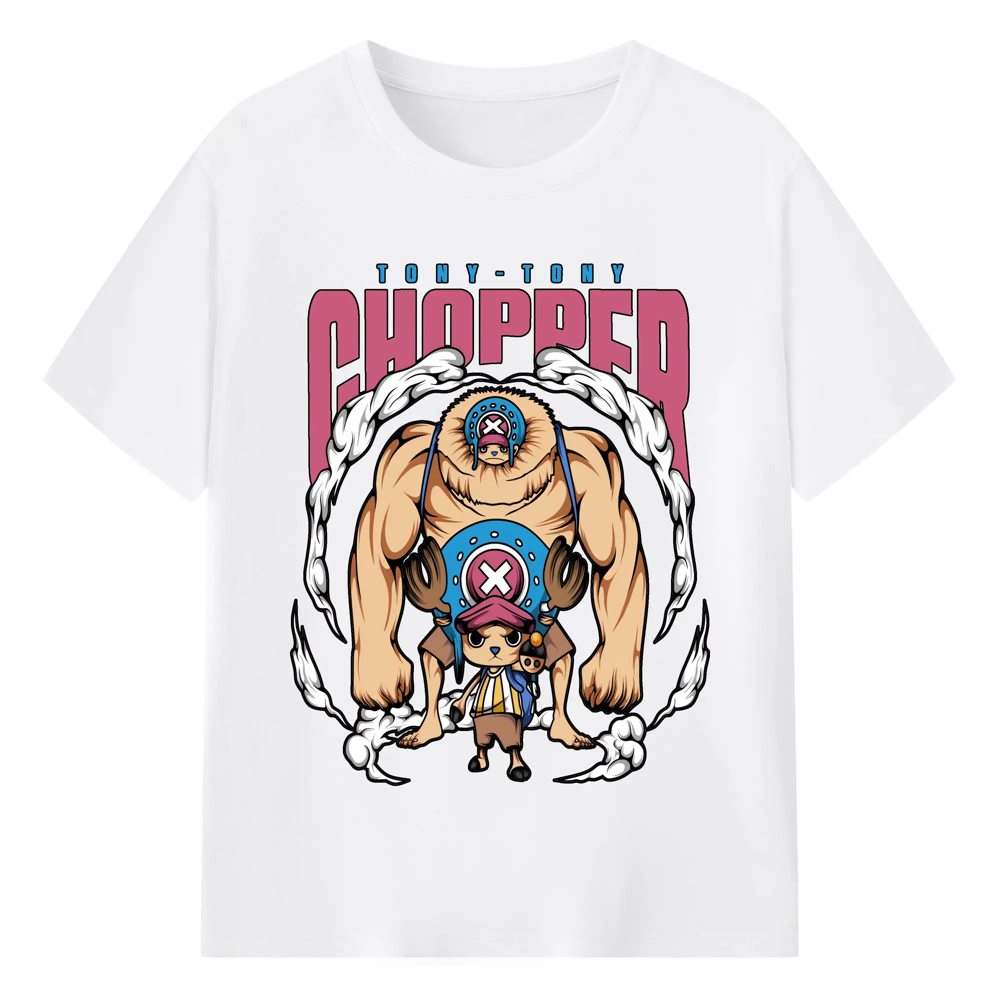 ワンピース グッズ トニートニー・チョッパー - 綿100％ 半袖Tシャツ ・ フロントプリント ・ 快適 通気性 ・ 日常使い 散歩 スポーツ用