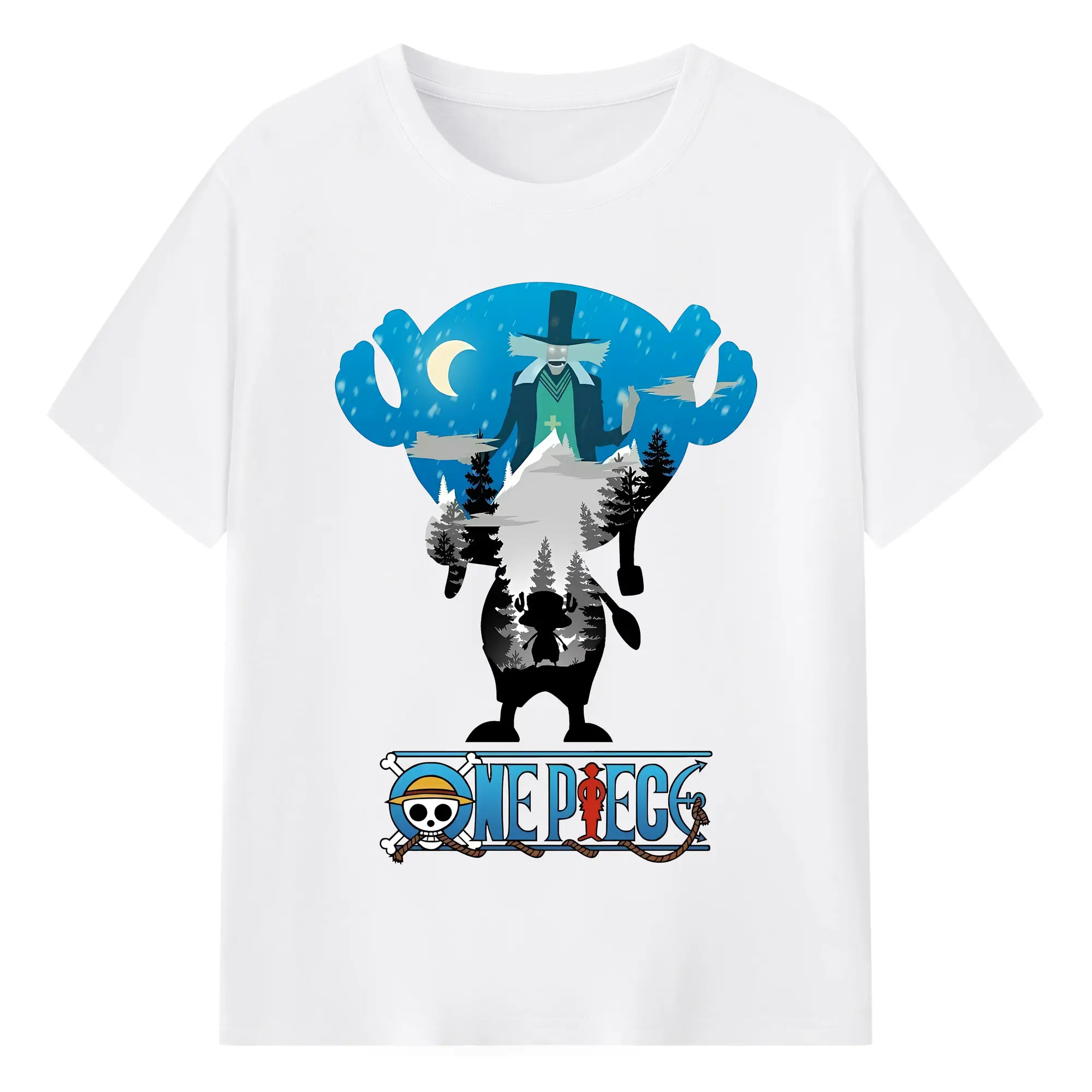 ワンピース グッズ トニートニー・チョッパー - 綿100％ 半袖Tシャツ ・ フロントプリント ・ 快適 通気性 ・ 日常使い 散歩 スポーツ用