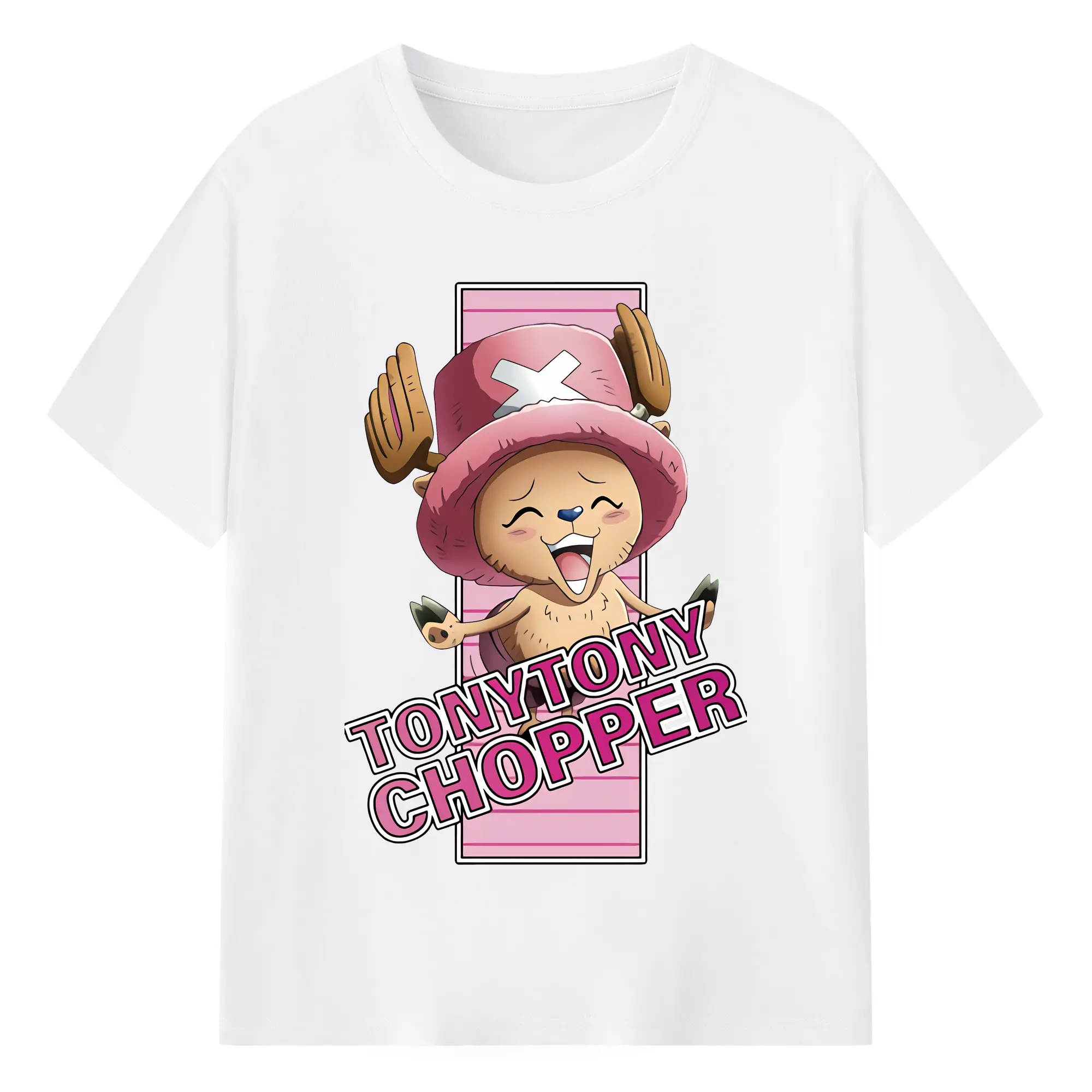 ワンピース グッズ トニートニー・チョッパー - 綿100％ 半袖Tシャツ ・ フロントプリント ・ 快適 通気性 ・ 日常使い 散歩 スポーツ用