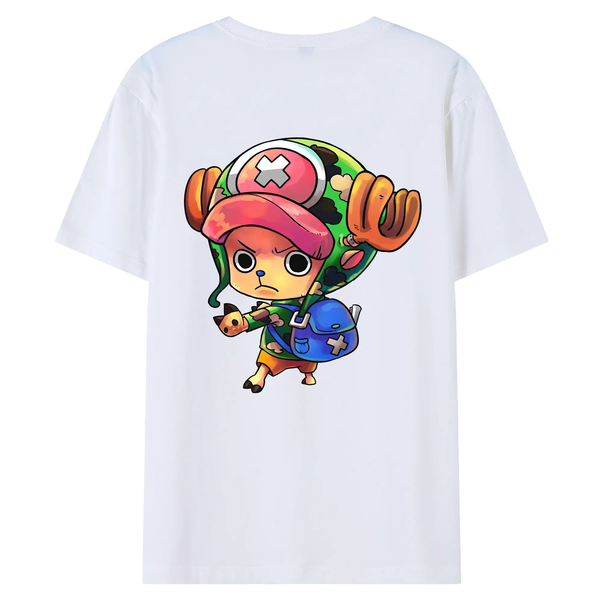 ワンピース グッズ トニートニー・チョッパー - 綿100％ 半袖Tシャツ ・ バックプリント ・ 快適 通気性 ・ 日常使い 散歩 スポーツ用