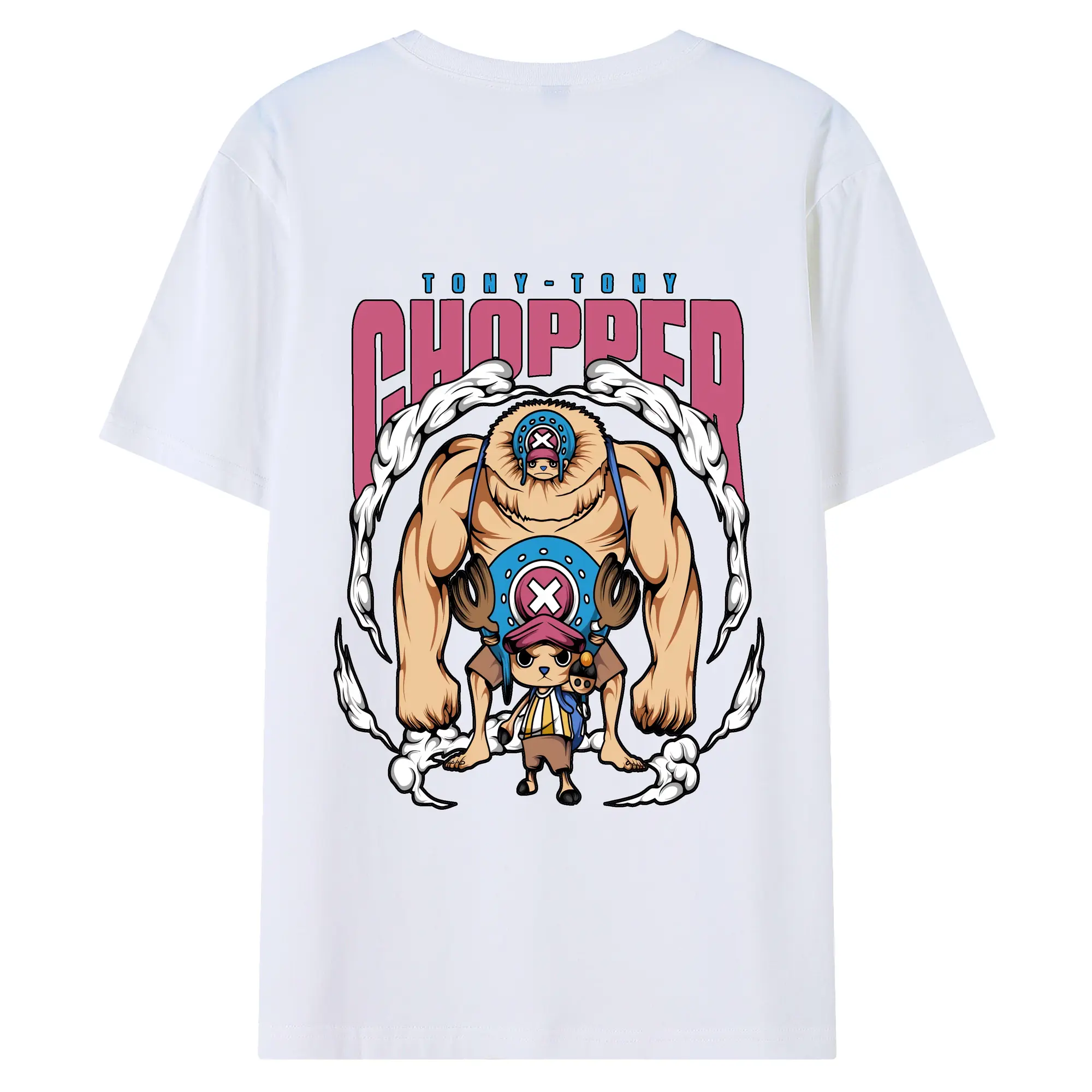 ワンピース グッズ トニートニー・チョッパー - 綿100％ 半袖Tシャツ ・ バックプリント ・ 快適 通気性 ・ 日常使い 散歩 スポーツ用