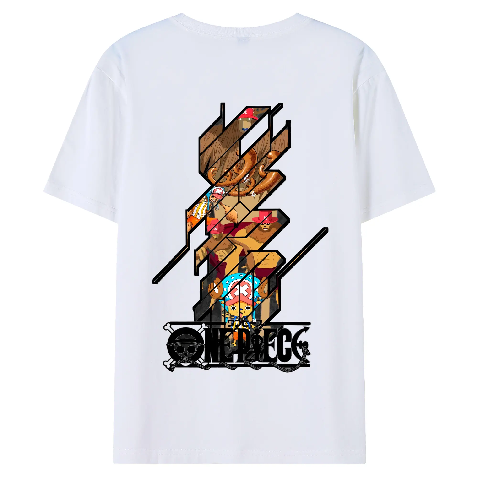 ワンピース グッズ トニートニー・チョッパー - 綿100％ 半袖Tシャツ ・ バックプリント ・ 快適 通気性 ・ 日常使い 散歩 スポーツ用