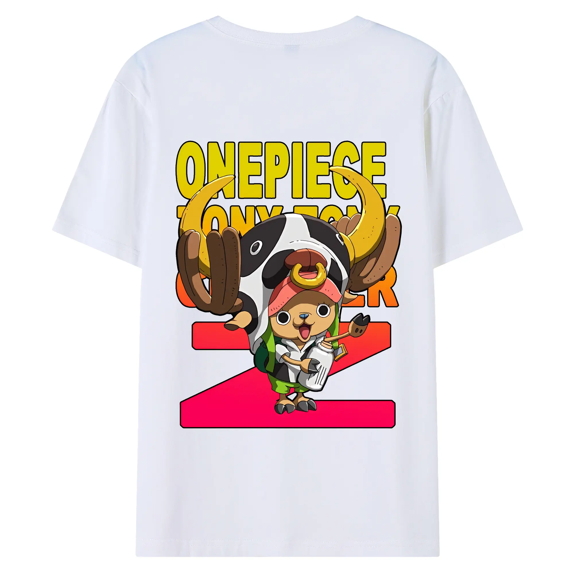 ワンピース グッズ トニートニー・チョッパー - 綿100％ 半袖Tシャツ ・ バックプリント ・ 快適 通気性 ・ 日常使い 散歩 スポーツ用