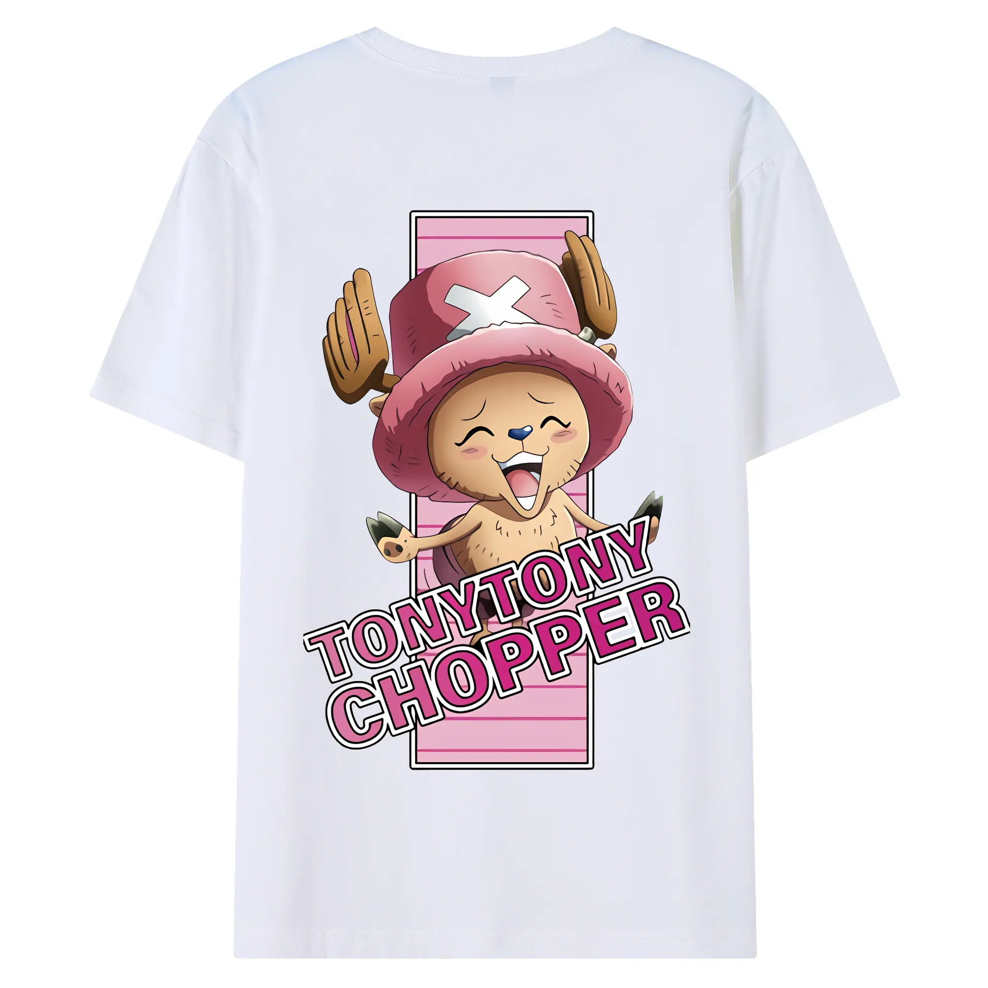 ワンピース グッズ トニートニー・チョッパー - 綿100％ 半袖Tシャツ ・ バックプリント ・ 快適 通気性 ・ 日常使い 散歩 スポーツ用