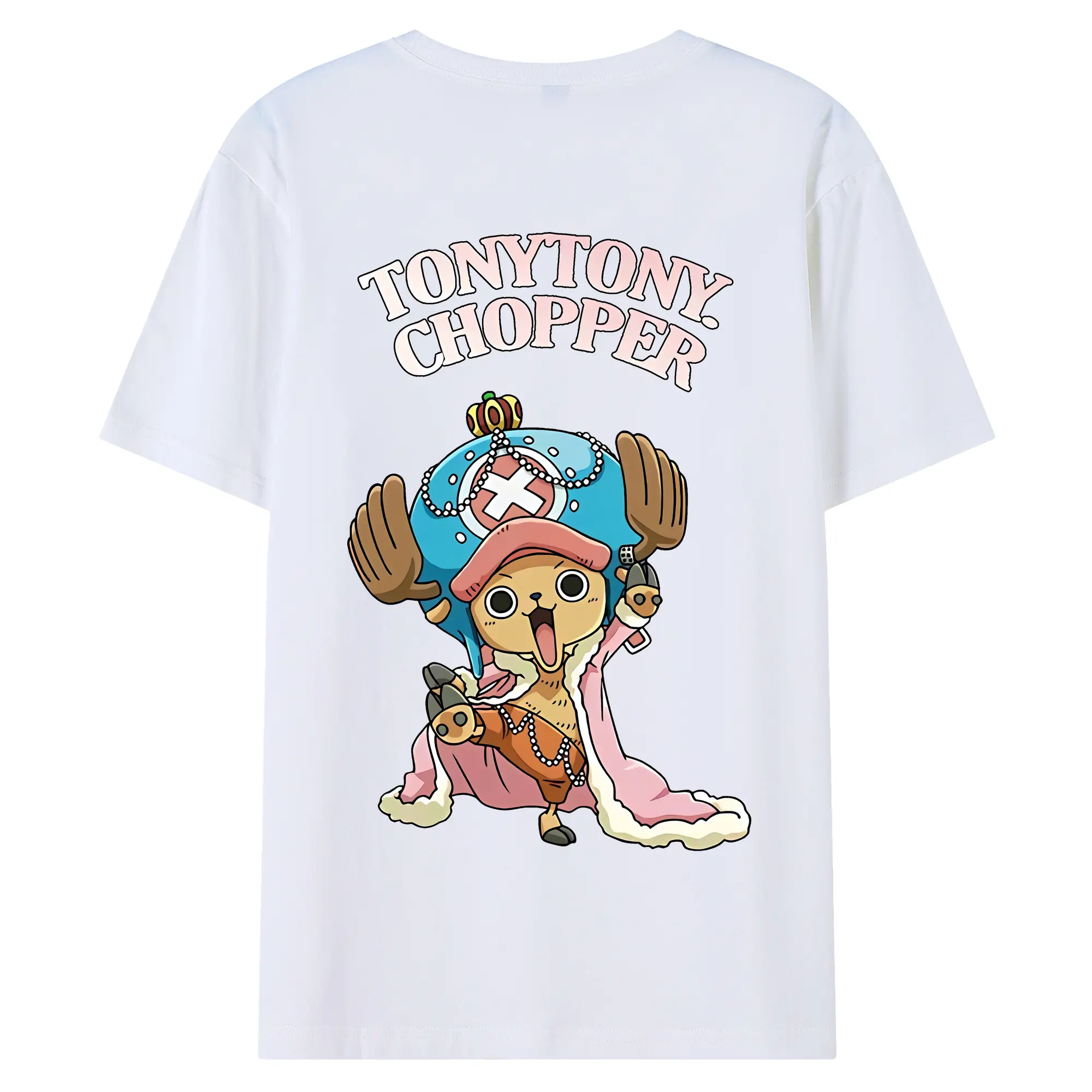ワンピース グッズ トニートニー・チョッパー - 綿100％ 半袖Tシャツ ・ バックプリント ・ 快適 通気性 ・ 日常使い 散歩 スポーツ用