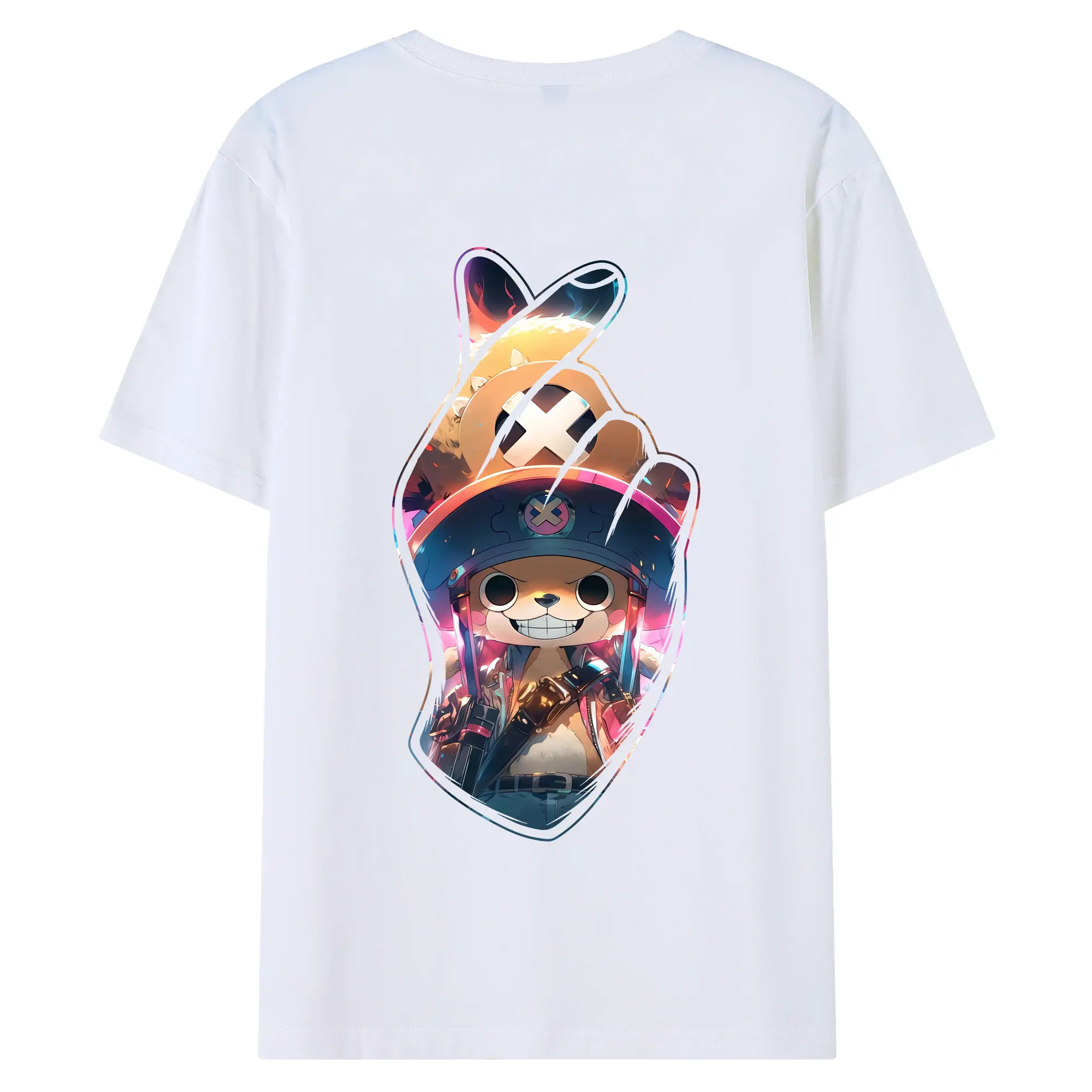 ワンピース グッズ トニートニー・チョッパー - 綿100％ 半袖Tシャツ ・ バックプリント ・ 快適 通気性 ・ 日常使い 散歩 スポーツ用