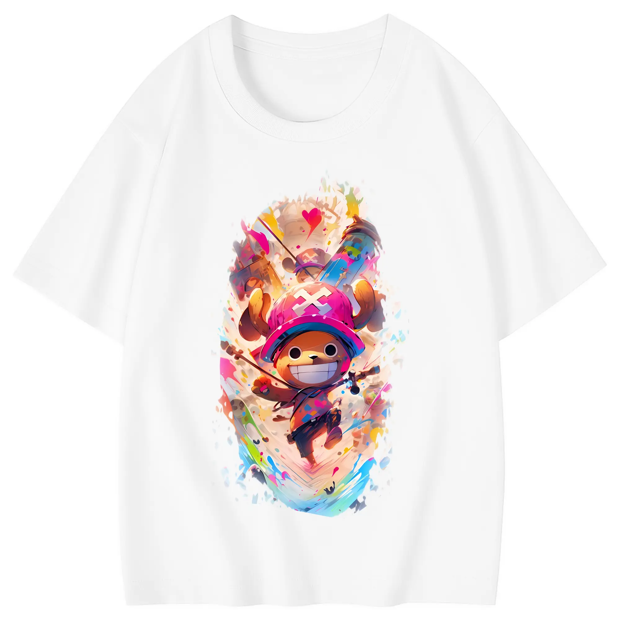 ワンピース グッズ トニートニー・チョッパー - 綿100％ キッズTシャツ ・ フロントプリント ・ 快適 通気性 ・ スポーツ カジュアル 散歩用