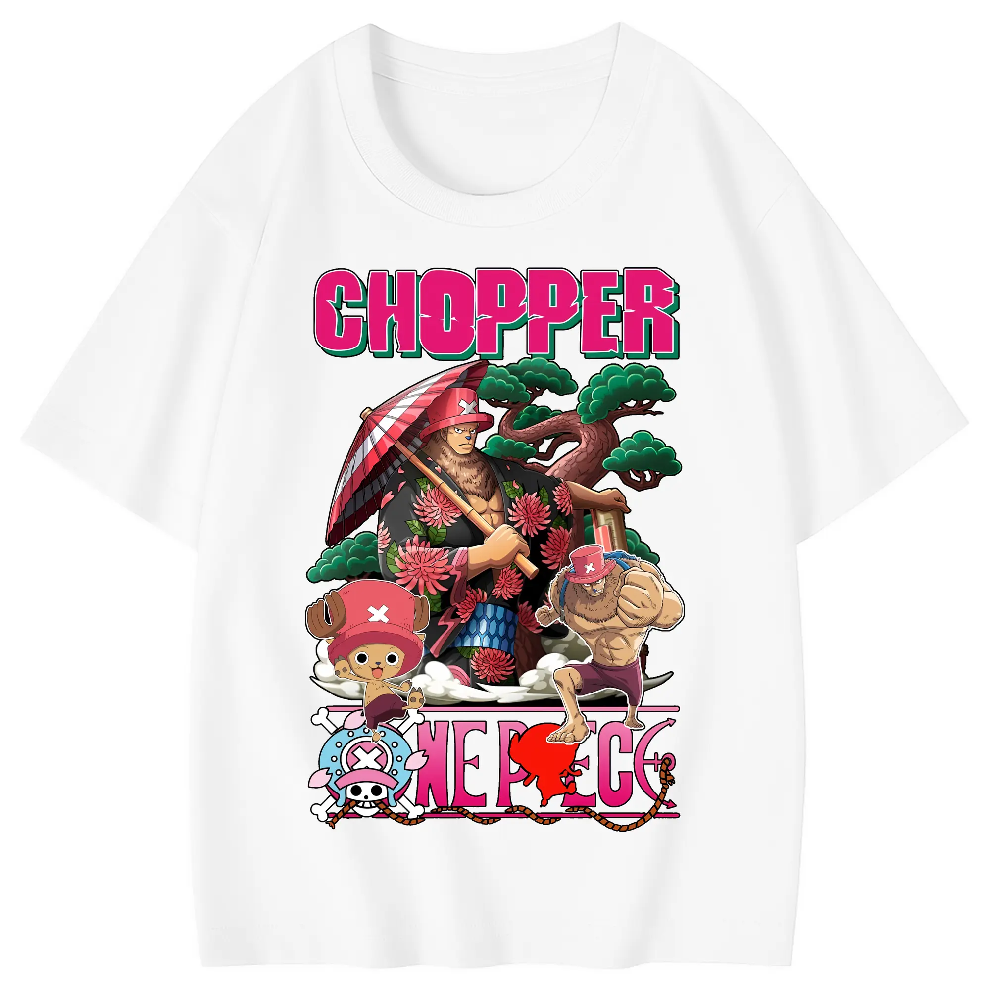 ワンピース グッズ トニートニー・チョッパー - 綿100％ キッズTシャツ ・ フロントプリント ・ 快適 通気性 ・ スポーツ カジュアル 散歩用