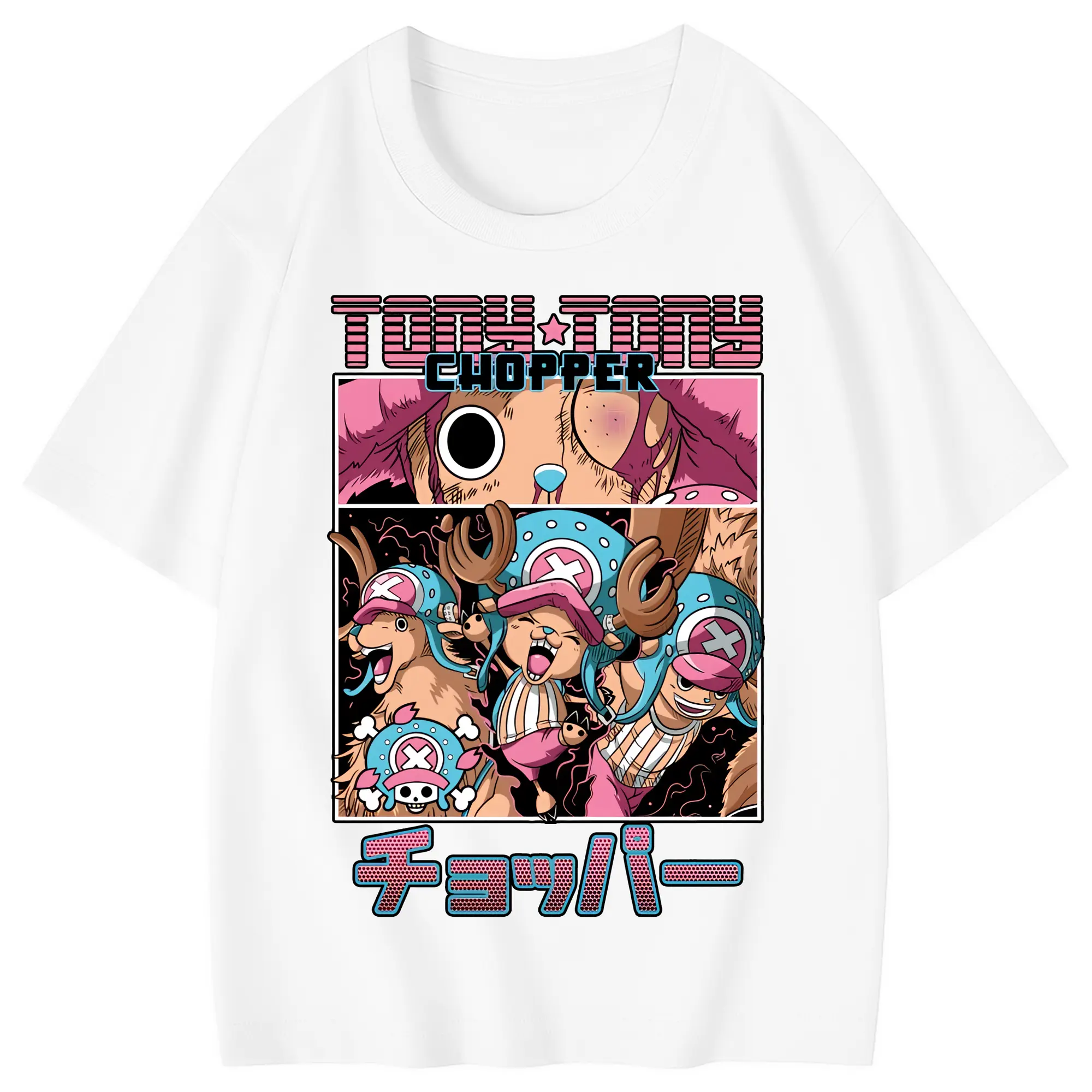 ワンピース グッズ トニートニー・チョッパー - 綿100％ キッズTシャツ ・ フロントプリント ・ 快適 通気性 ・ スポーツ カジュアル 散歩用