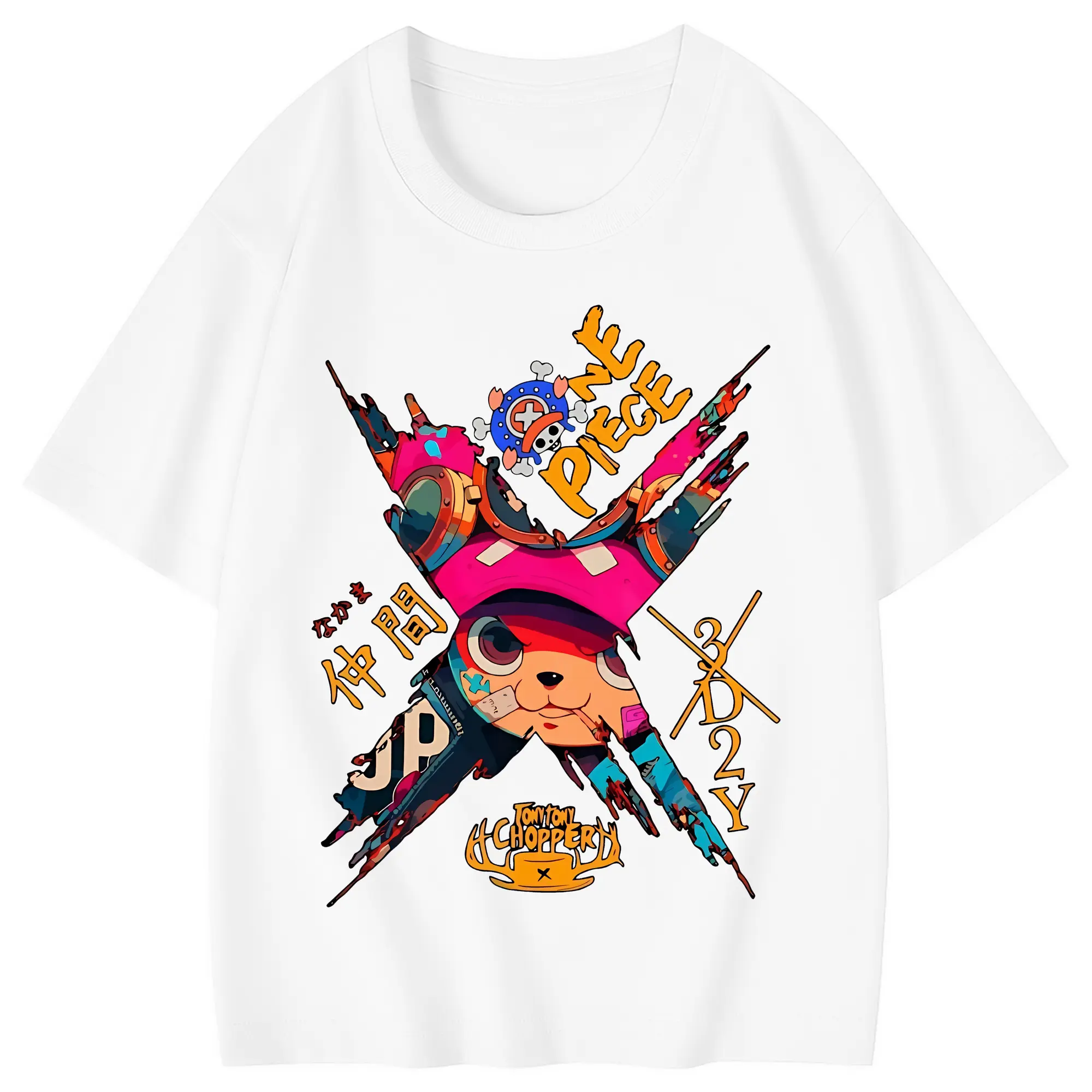 ワンピース グッズ トニートニー・チョッパー - 綿100％ キッズTシャツ ・ フロントプリント ・ 快適 通気性 ・ スポーツ カジュアル 散歩用