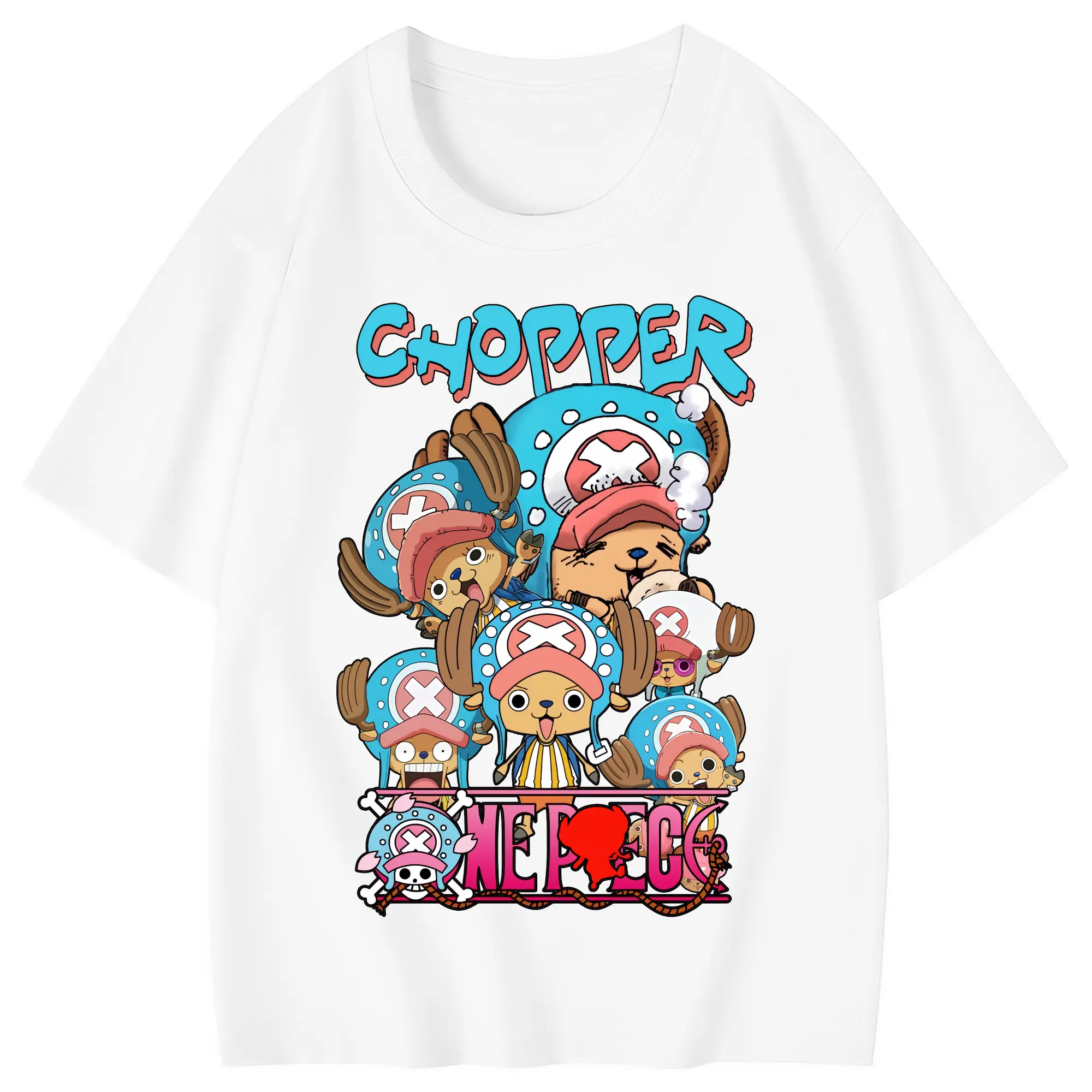 ワンピース グッズ トニートニー・チョッパー - 綿100％ キッズTシャツ ・ フロントプリント ・ 快適 通気性 ・ スポーツ カジュアル 散歩用