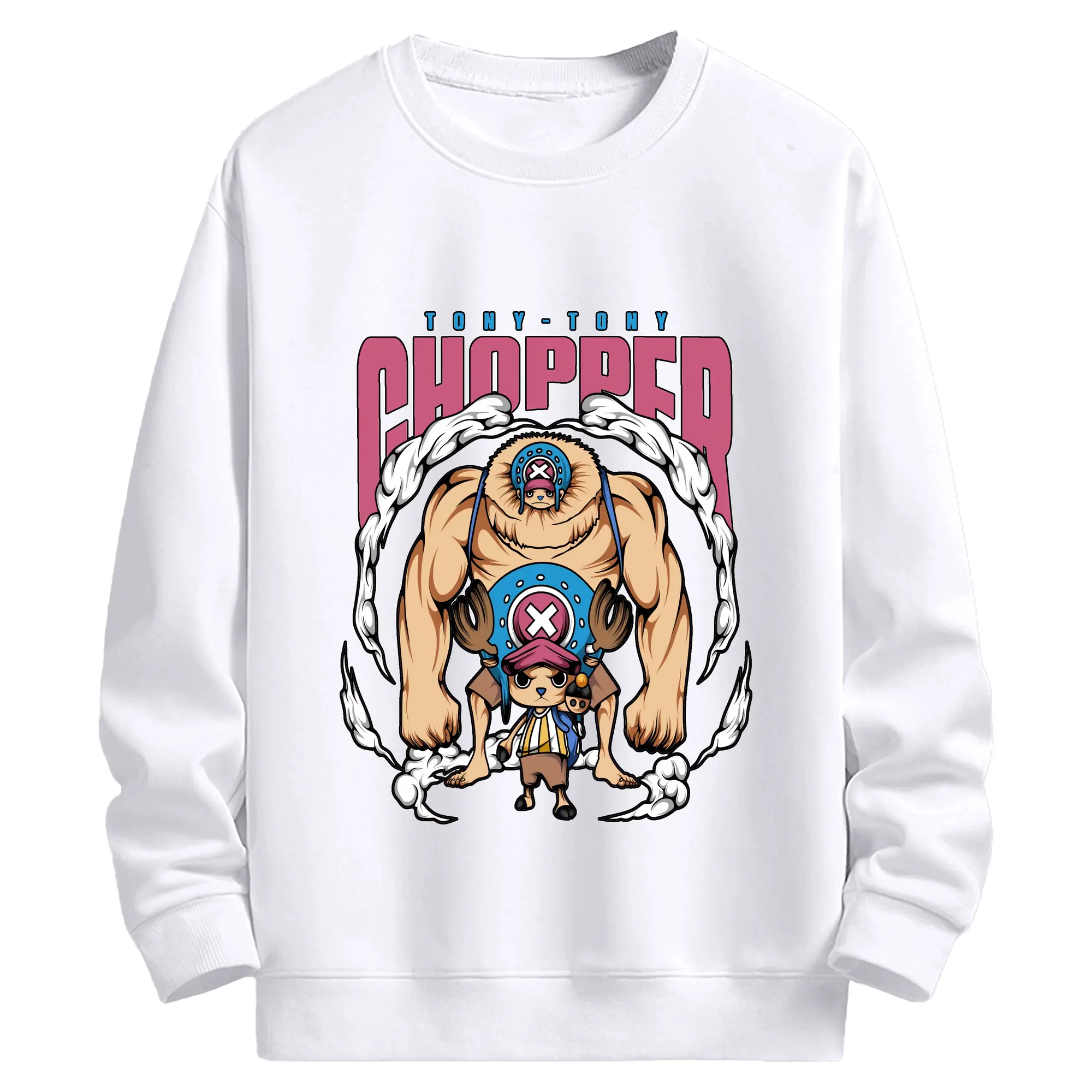 ワンピース グッズ トニートニー・チョッパー - 高品質 クルーネック スウェット ・ コットン59％ ポリエステル41％ ・ ユニセックス 長袖 トレーナー ・ カジュアル デイリー スポーツ 散歩用