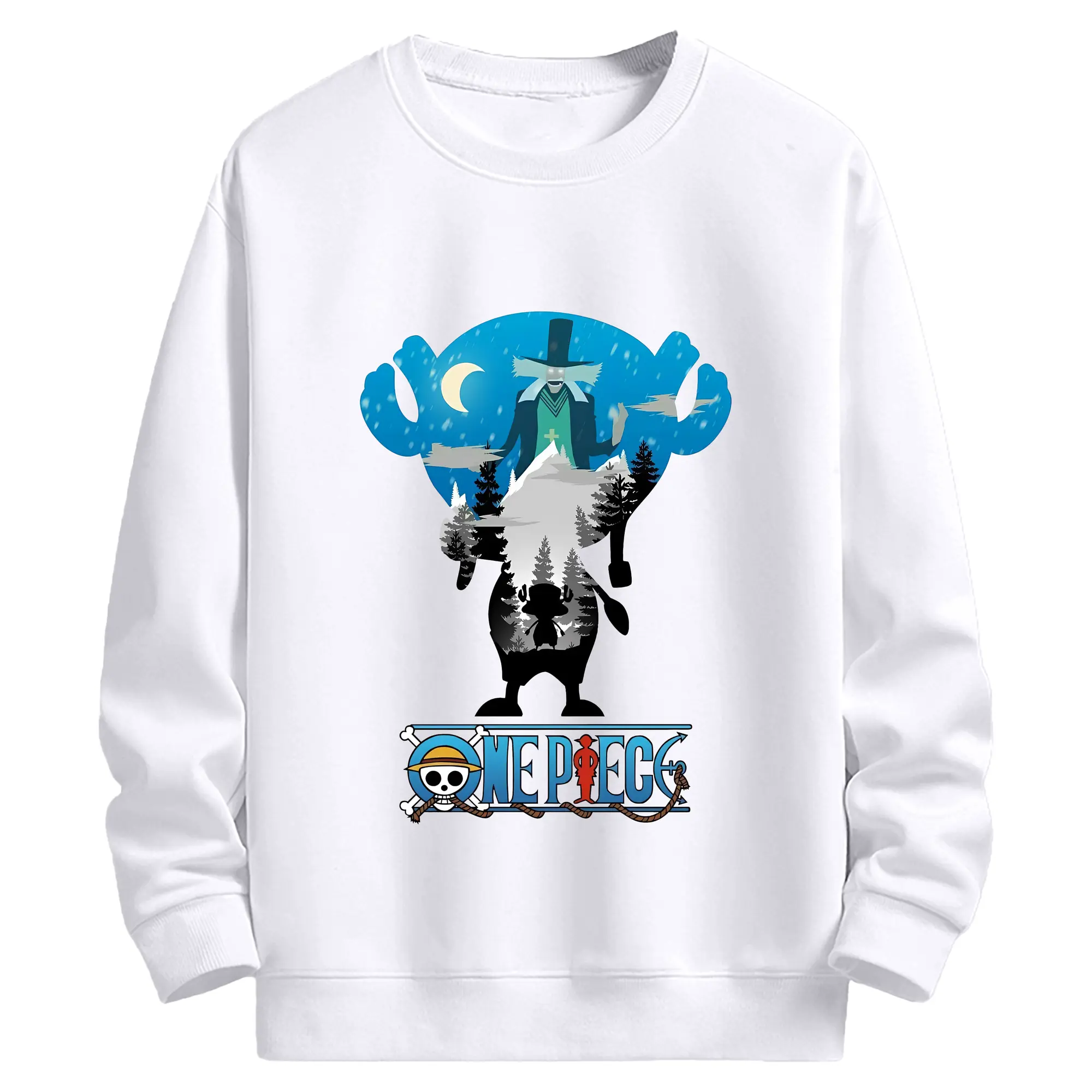 ワンピース グッズ トニートニー・チョッパー - 高品質 クルーネック スウェット ・ コットン59％ ポリエステル41％ ・ ユニセックス 長袖 トレーナー ・ カジュアル デイリー スポーツ 散歩用