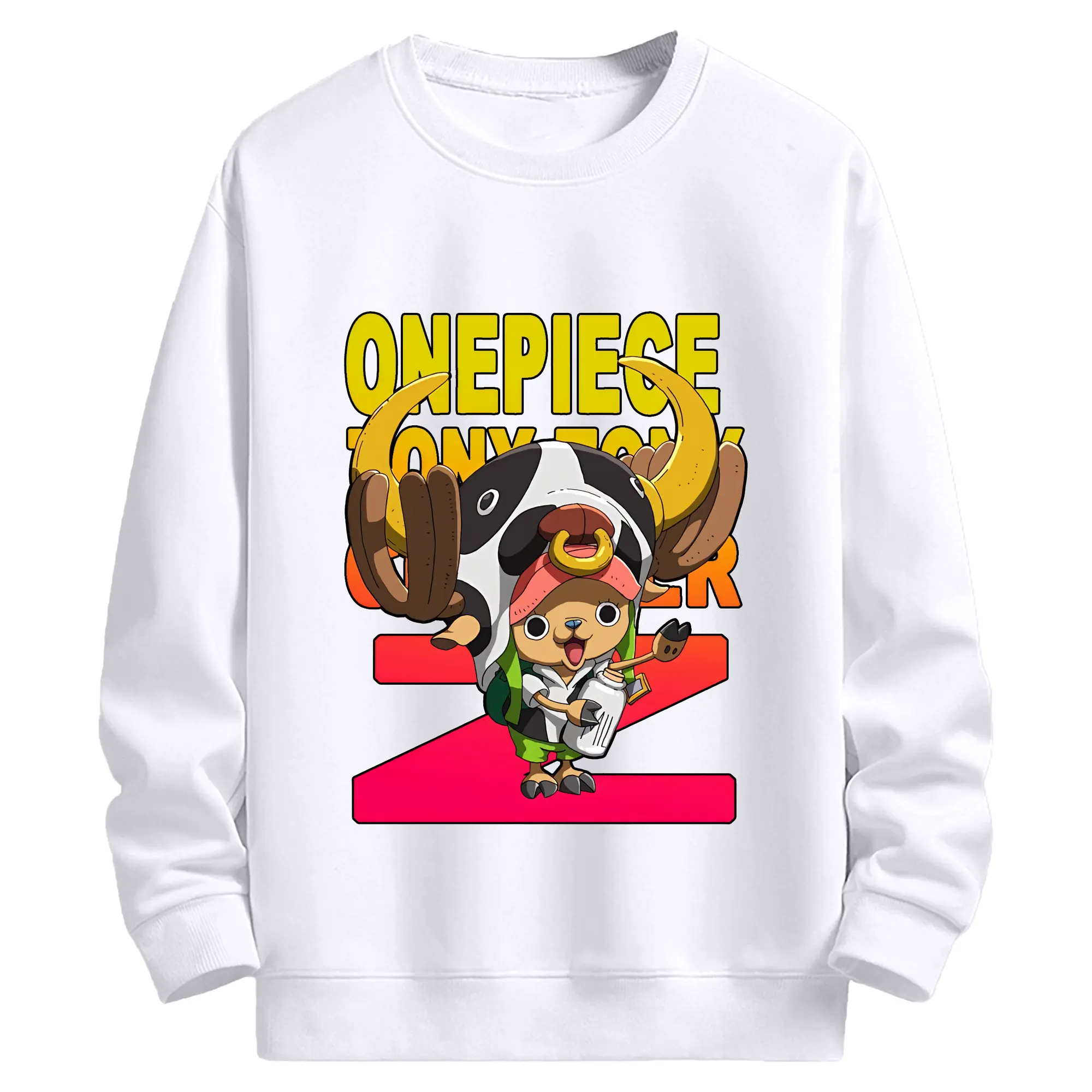 ワンピース グッズ トニートニー・チョッパー - 高品質 クルーネック スウェット ・ コットン59％ ポリエステル41％ ・ ユニセックス 長袖 トレーナー ・ カジュアル デイリー スポーツ 散歩用