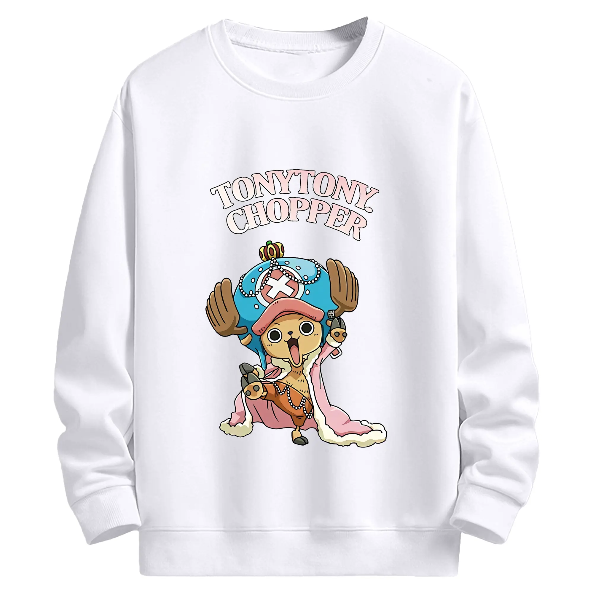 ワンピース グッズ トニートニー・チョッパー - 高品質 クルーネック スウェット ・ コットン59％ ポリエステル41％ ・ ユニセックス 長袖 トレーナー ・ カジュアル デイリー スポーツ 散歩用