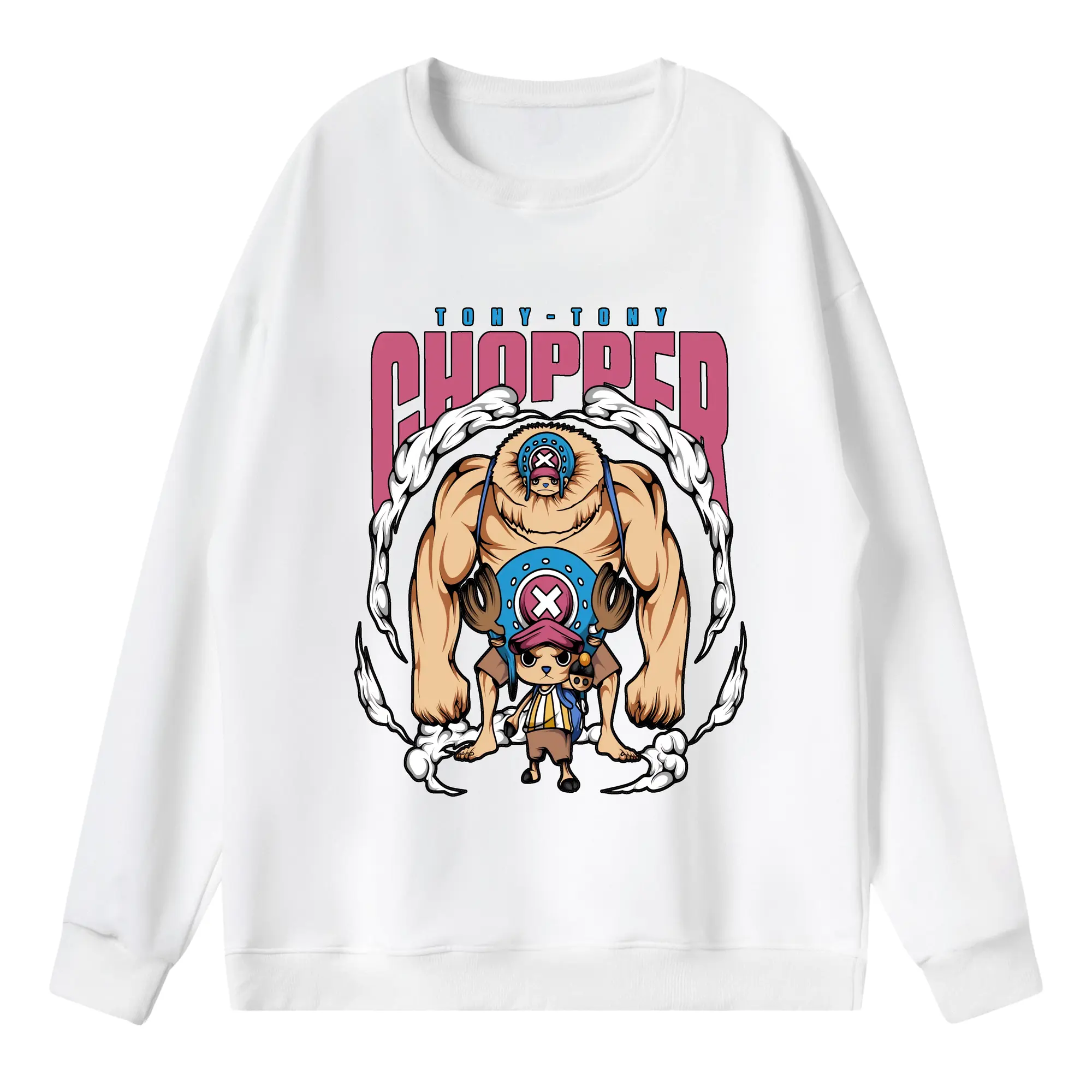 ワンピース グッズ トニートニー・チョッパー - 薄手 クルーネック スウェット 裏毛260g · ポリエステル 春秋向け カジュアル 男女兼用 · トレーナー デイリー スポーツ 散歩に最適