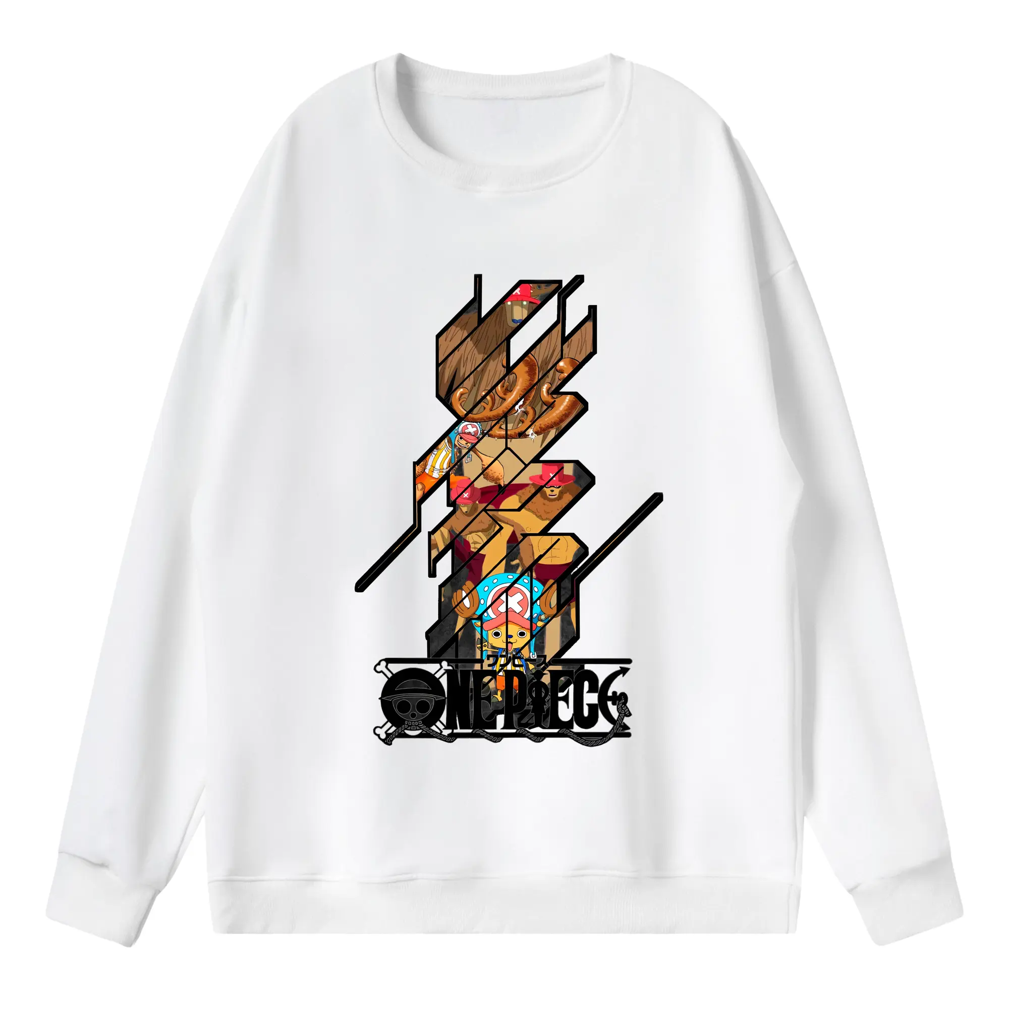 ワンピース グッズ トニートニー・チョッパー - 薄手 クルーネック スウェット 裏毛260g · ポリエステル 春秋向け カジュアル 男女兼用 · トレーナー デイリー スポーツ 散歩に最適