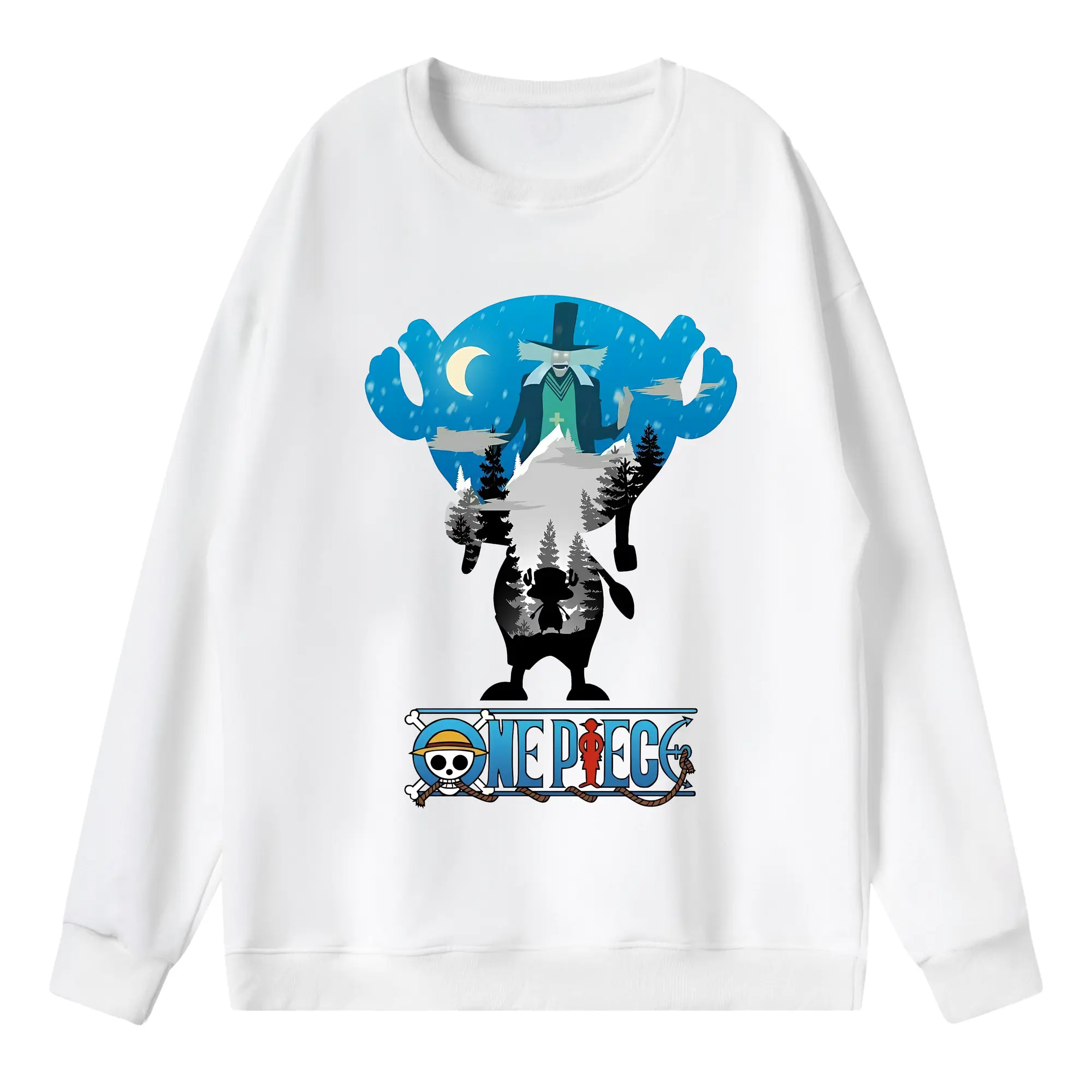 ワンピース グッズ トニートニー・チョッパー - 薄手 クルーネック スウェット 裏毛260g · ポリエステル 春秋向け カジュアル 男女兼用 · トレーナー デイリー スポーツ 散歩に最適