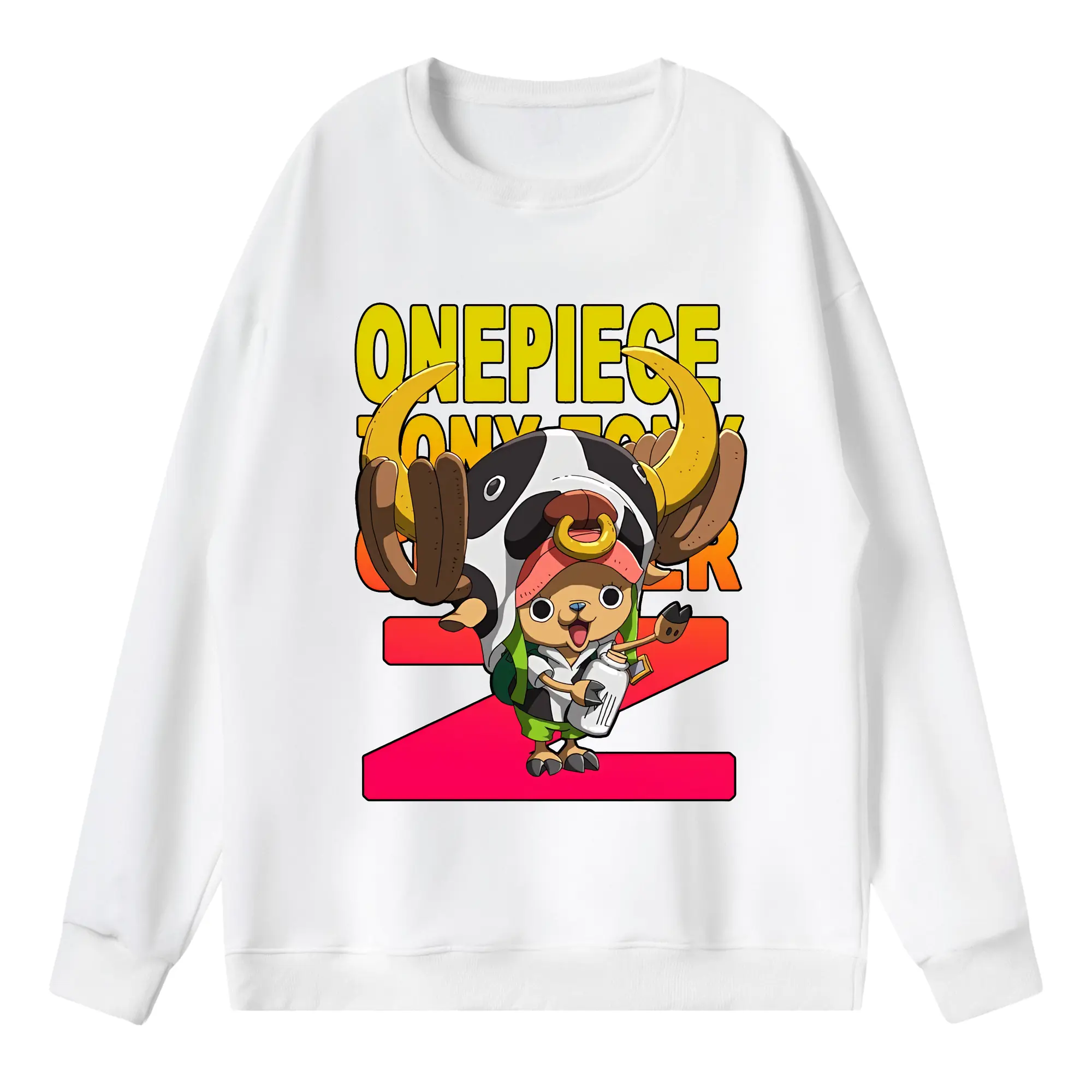 ワンピース グッズ トニートニー・チョッパー - 薄手 クルーネック スウェット 裏毛260g · ポリエステル 春秋向け カジュアル 男女兼用 · トレーナー デイリー スポーツ 散歩に最適