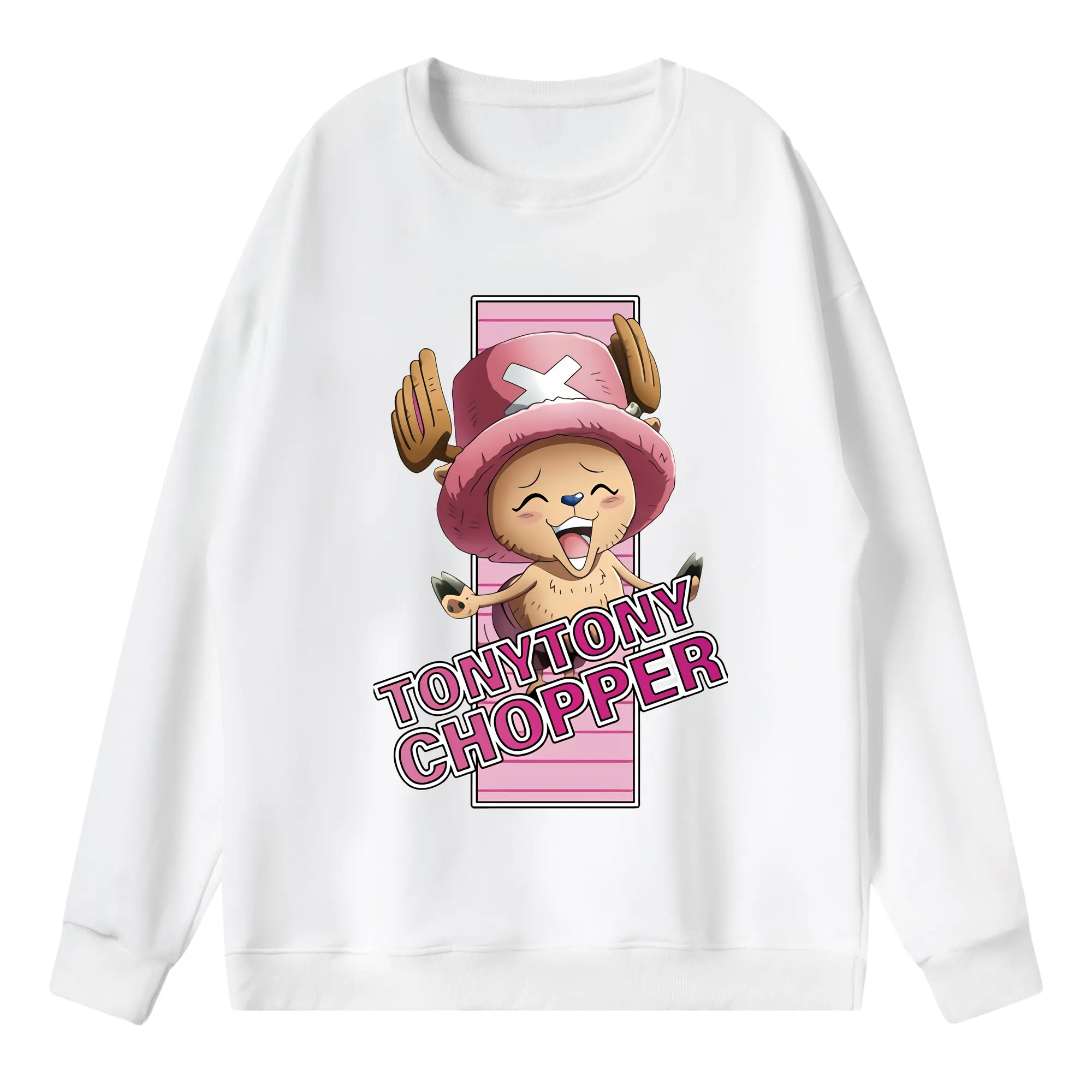 ワンピース グッズ トニートニー・チョッパー - 薄手 クルーネック スウェット 裏毛260g · ポリエステル 春秋向け カジュアル 男女兼用 · トレーナー デイリー スポーツ 散歩に最適