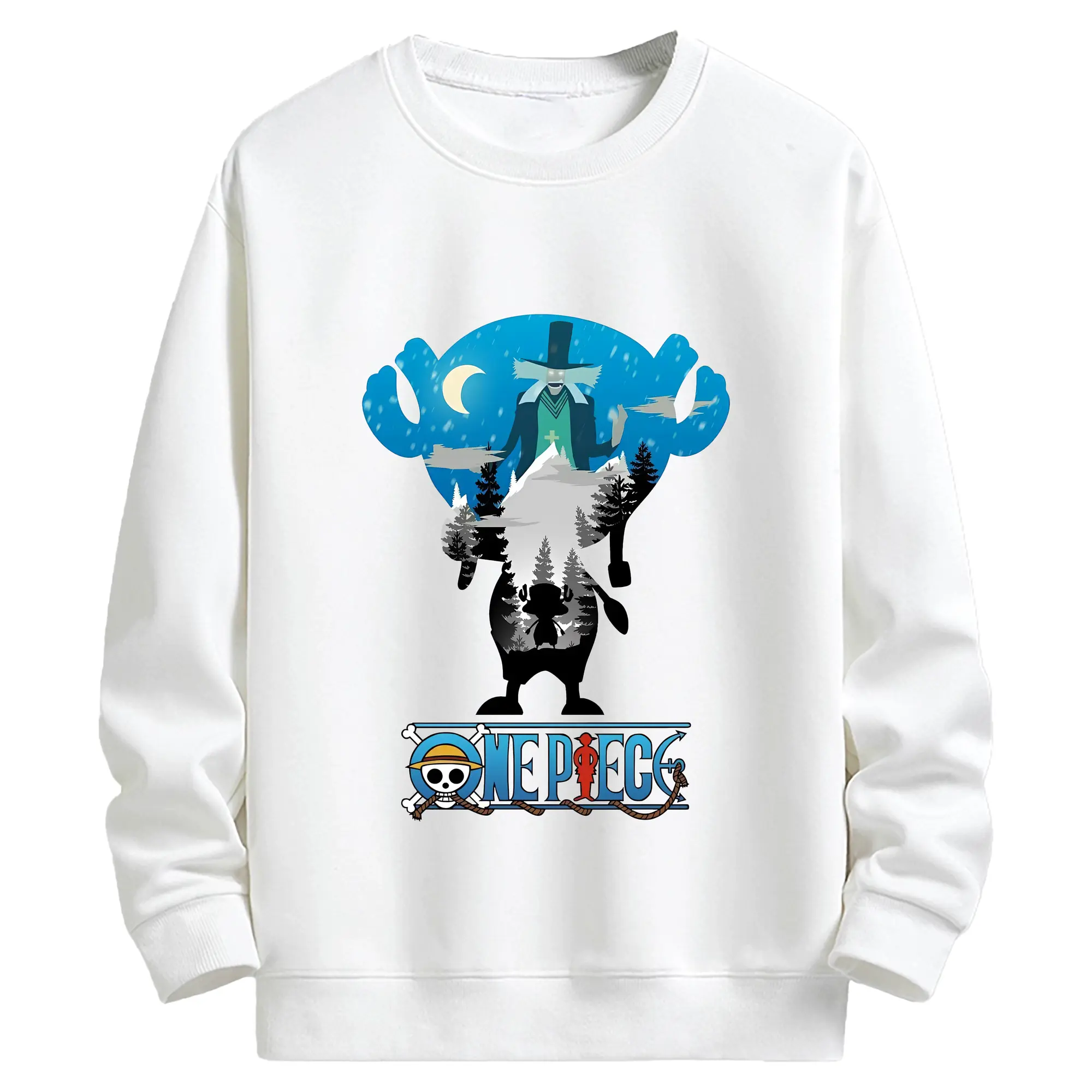 ワンピース グッズ トニートニー・チョッパー - キッズ クルーネックスウェットシャツ ・ フロントプリント ・ 綿80％ ポリエステル20％ ・ 快適 通学 スポーツ 日常使い お散歩用