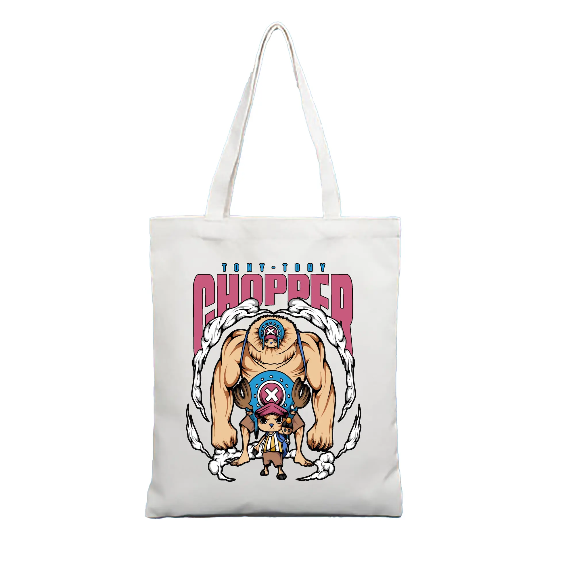 ワンピース グッズ トニートニー・チョッパー - 縦型キャンバス手提げバッグ（トートバッグ） ・ キャンバス素材 ・ ショッピング用 ・ 軽量 丈夫 お手入れ簡単
